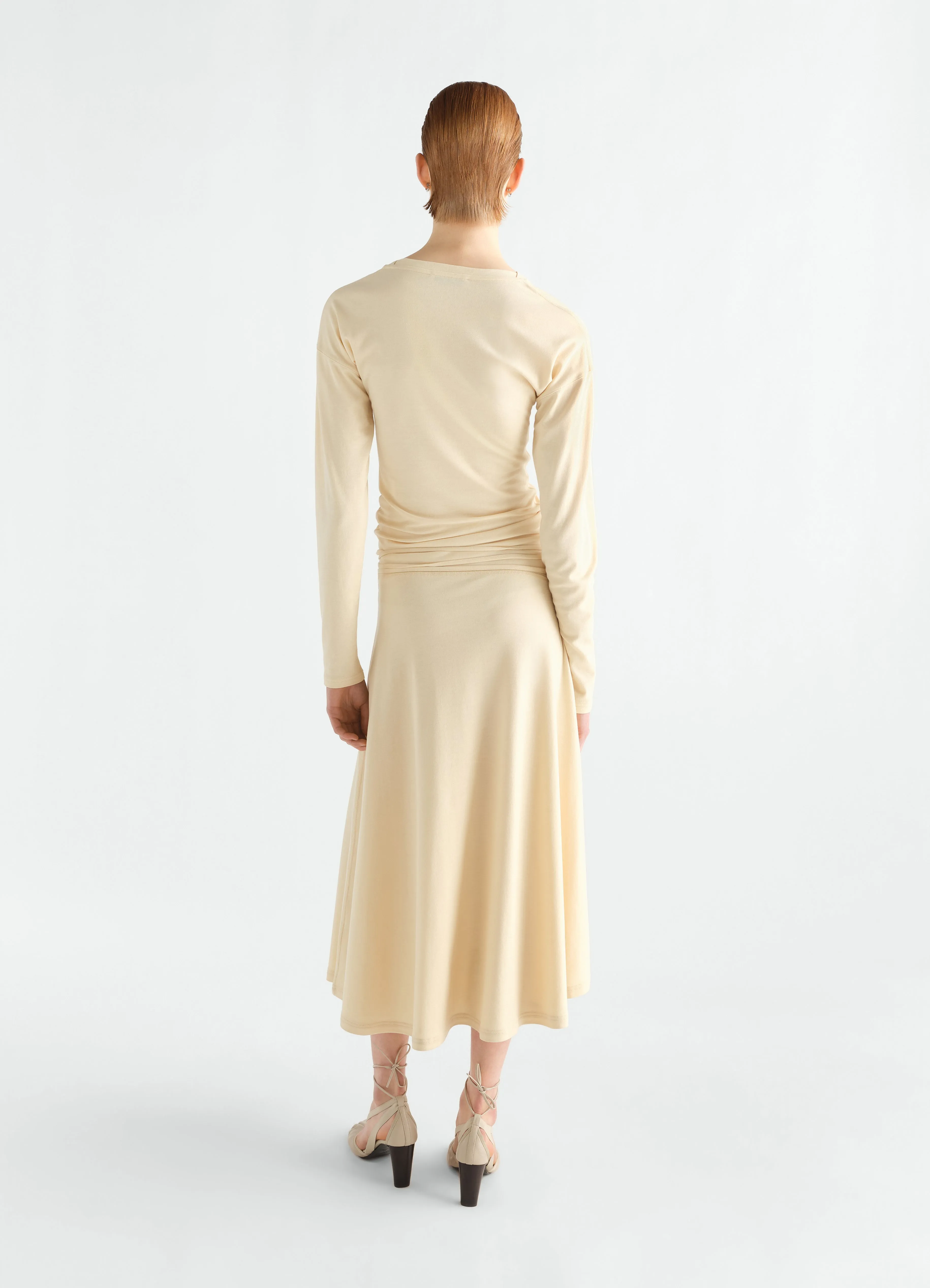 FLUID LONG-SLEEVE DRESS IN SILKY JERSEY CREPE sold by Lemaire product image thumbnail 5