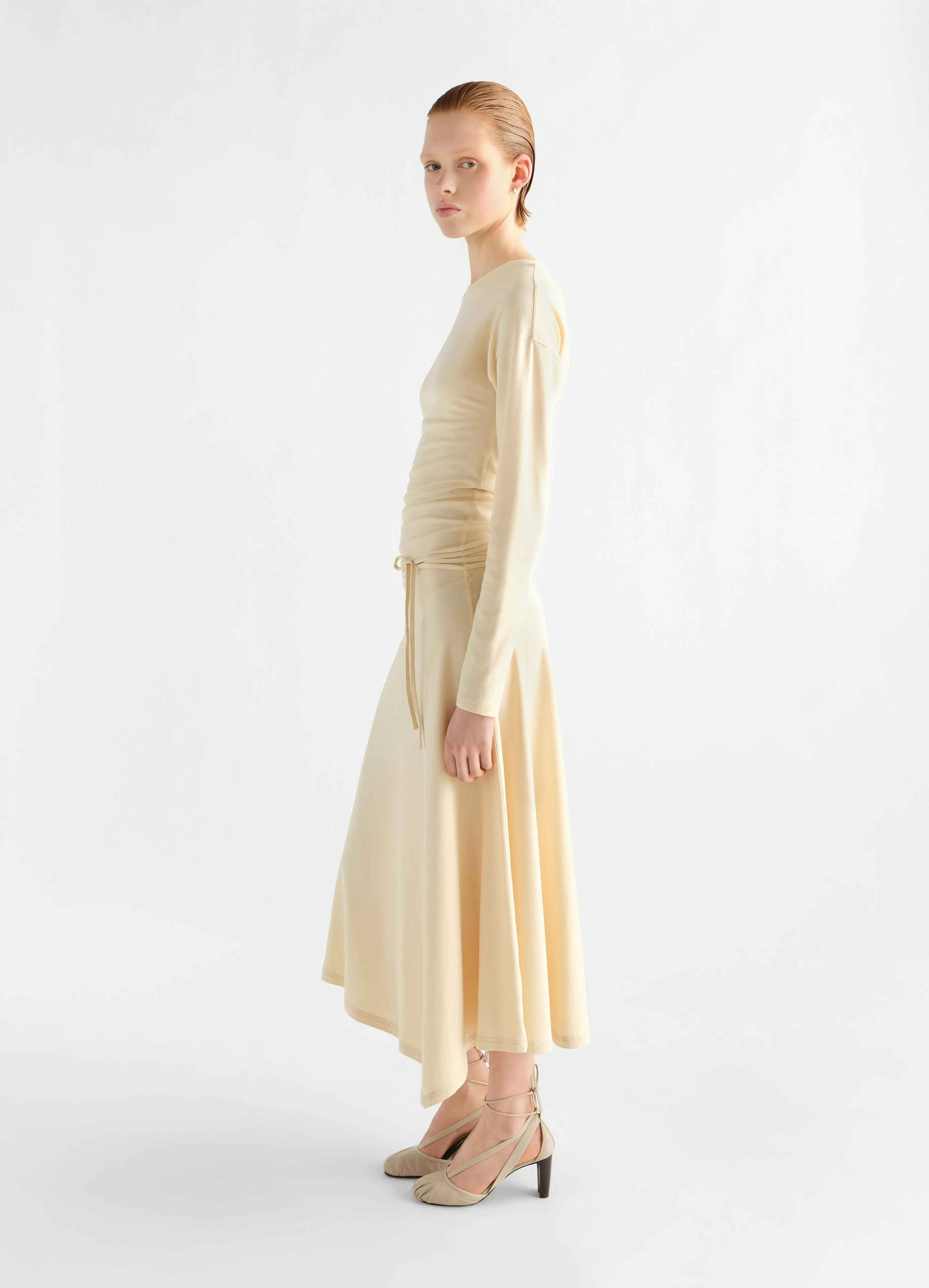 FLUID LONG-SLEEVE DRESS IN SILKY JERSEY CREPE sold by Lemaire product image thumbnail 4