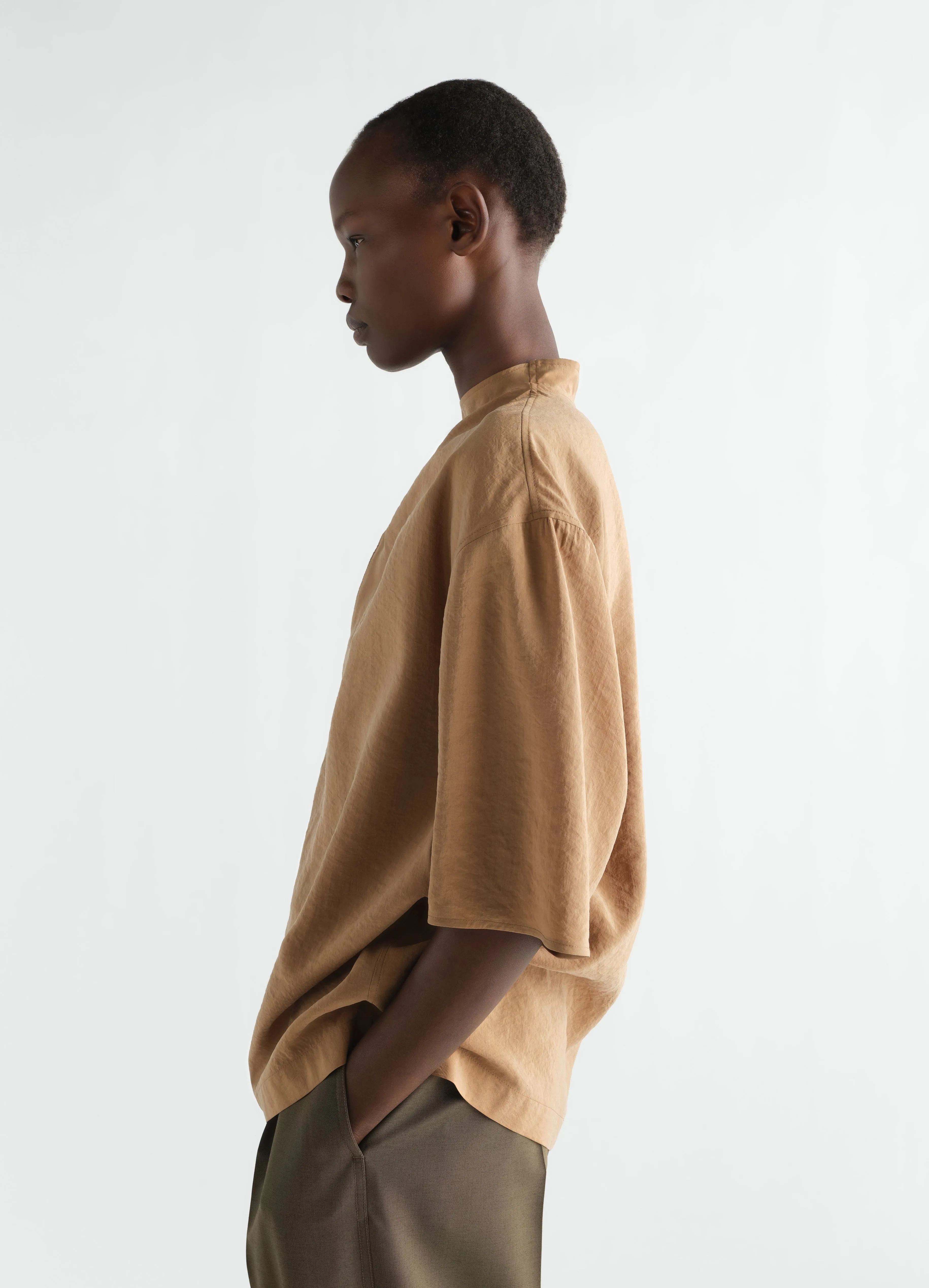 SOFT COLLAR TOP IN DRY SILK sold by Lemaire product image thumbnail 3