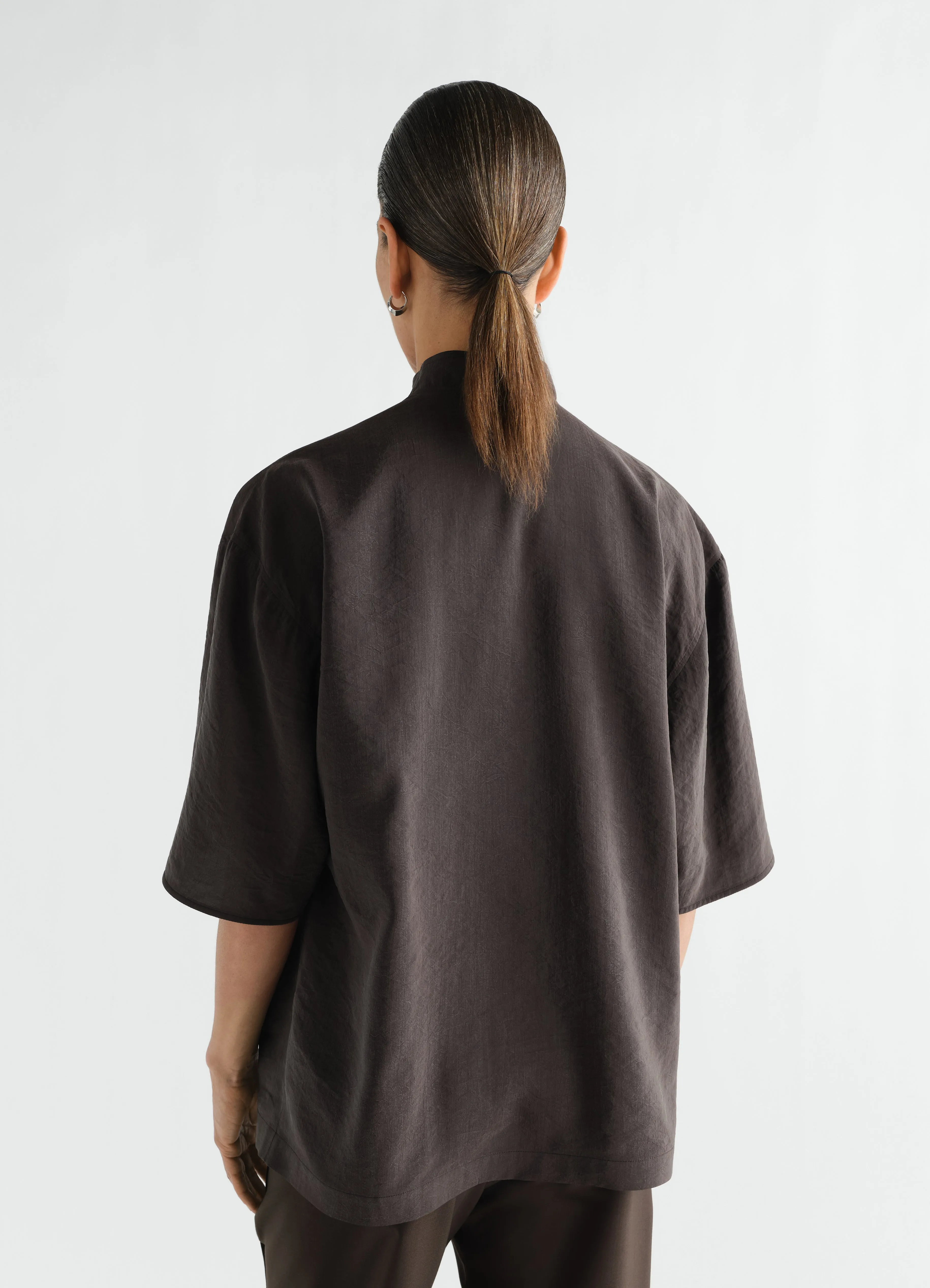 SOFT COLLAR TOP IN DRY SILK sold by Lemaire product image thumbnail 5