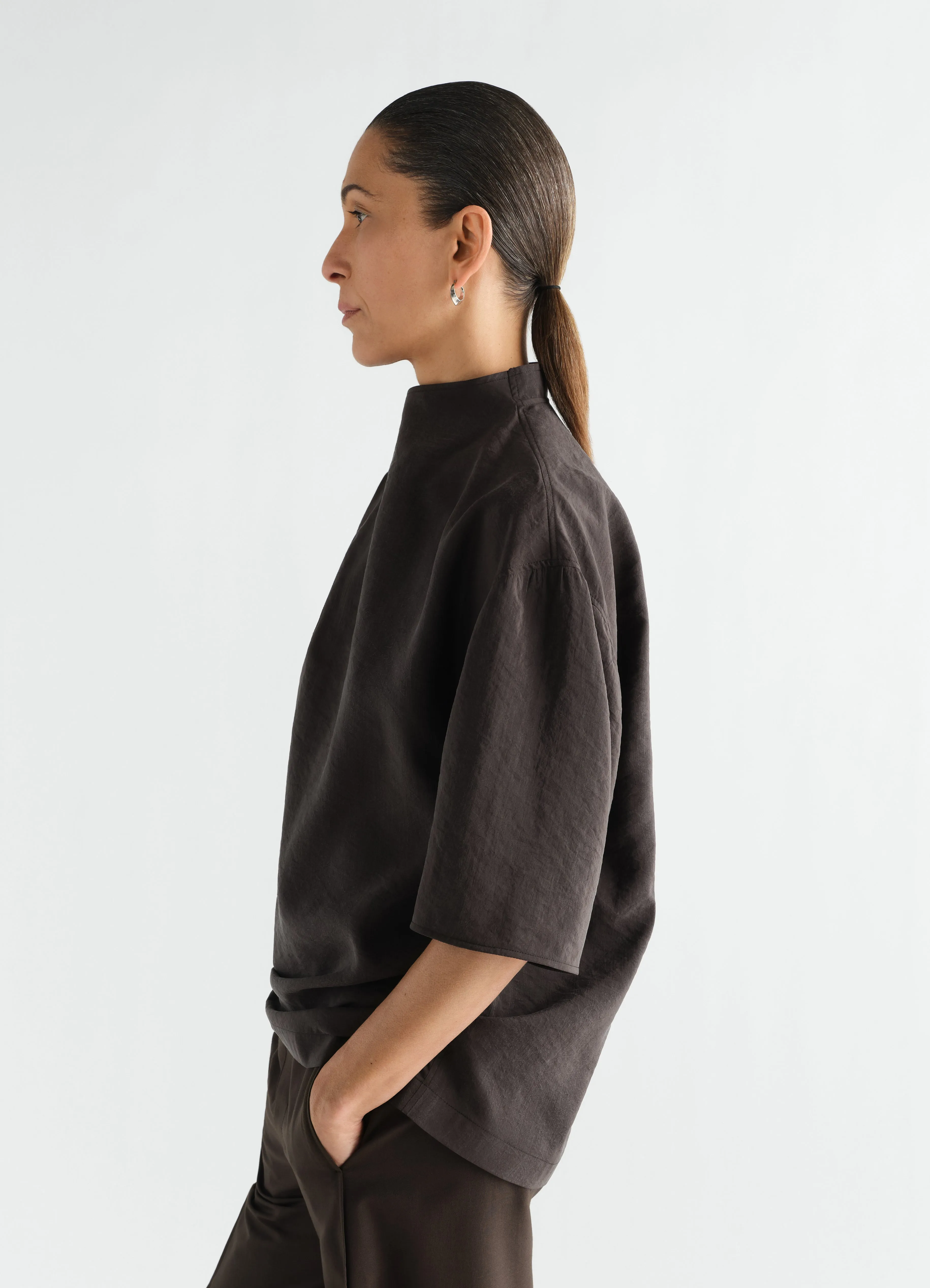 SOFT COLLAR TOP IN DRY SILK sold by Lemaire product image thumbnail 3