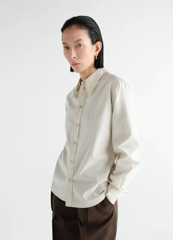 POINTED COLLAR SHIRT IN WASHED COTTON SILK made by Lemaire