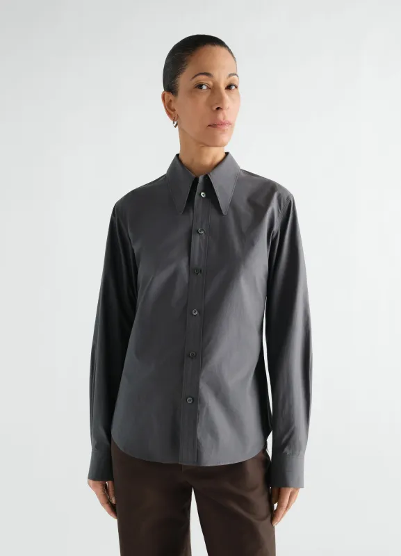 POINTED COLLAR SHIRT IN WASHED COTTON SILK made by Lemaire