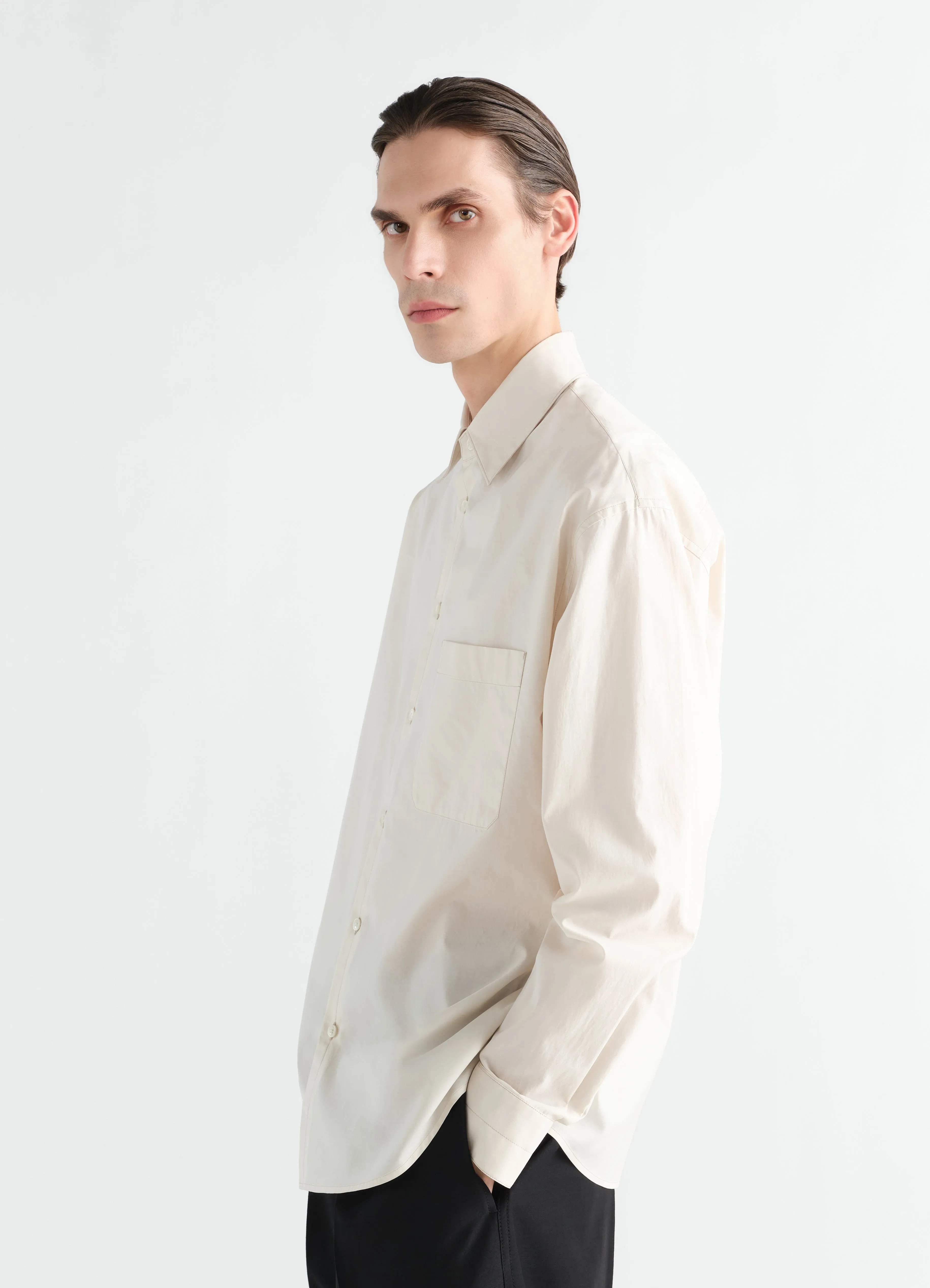 REGULAR SHIRT IN WASHED COTTON SILK sold by Lemaire product image thumbnail 3