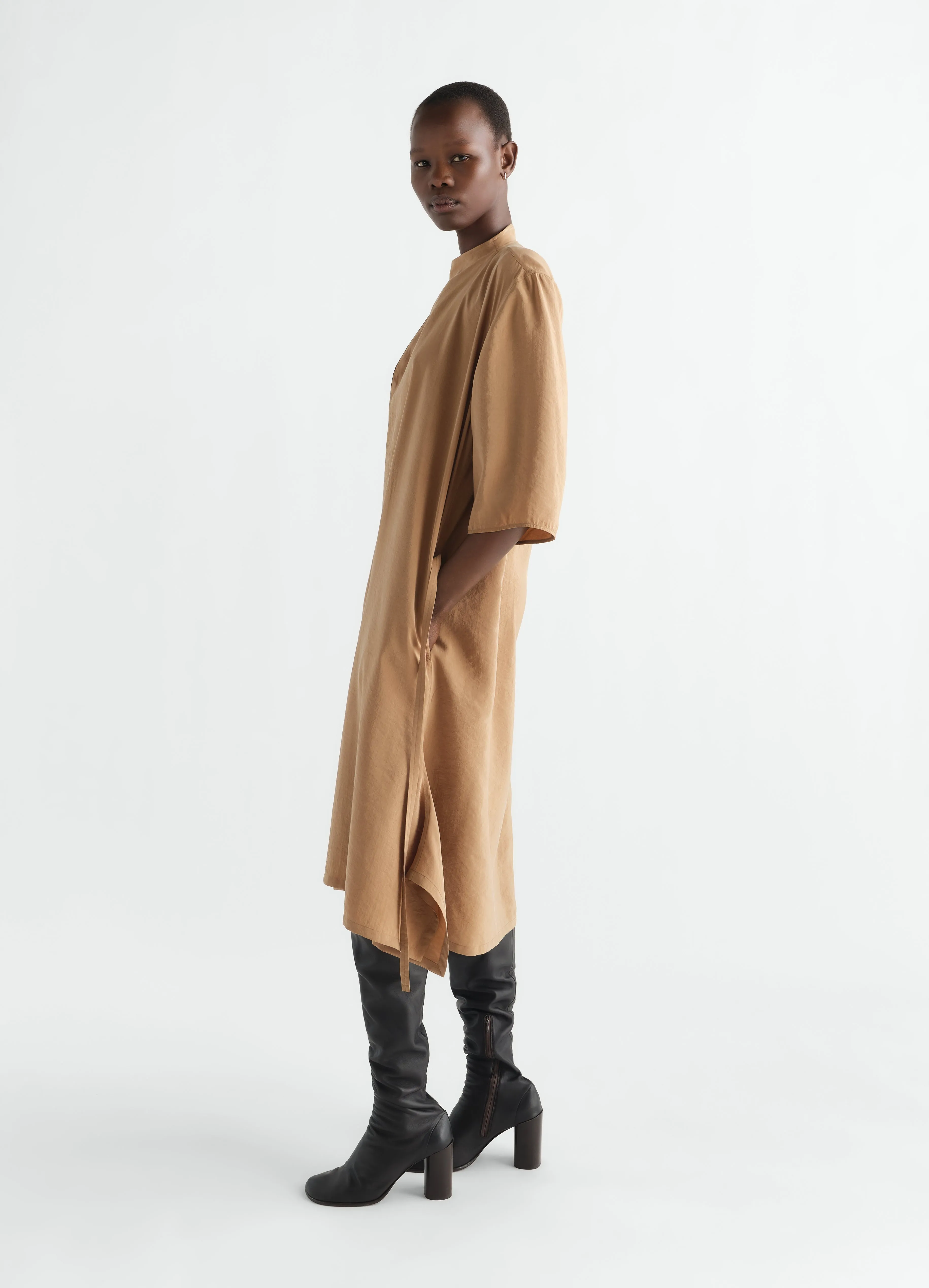 SOFT-COLLAR DRESS IN DRY SILK sold by Lemaire product image thumbnail 3