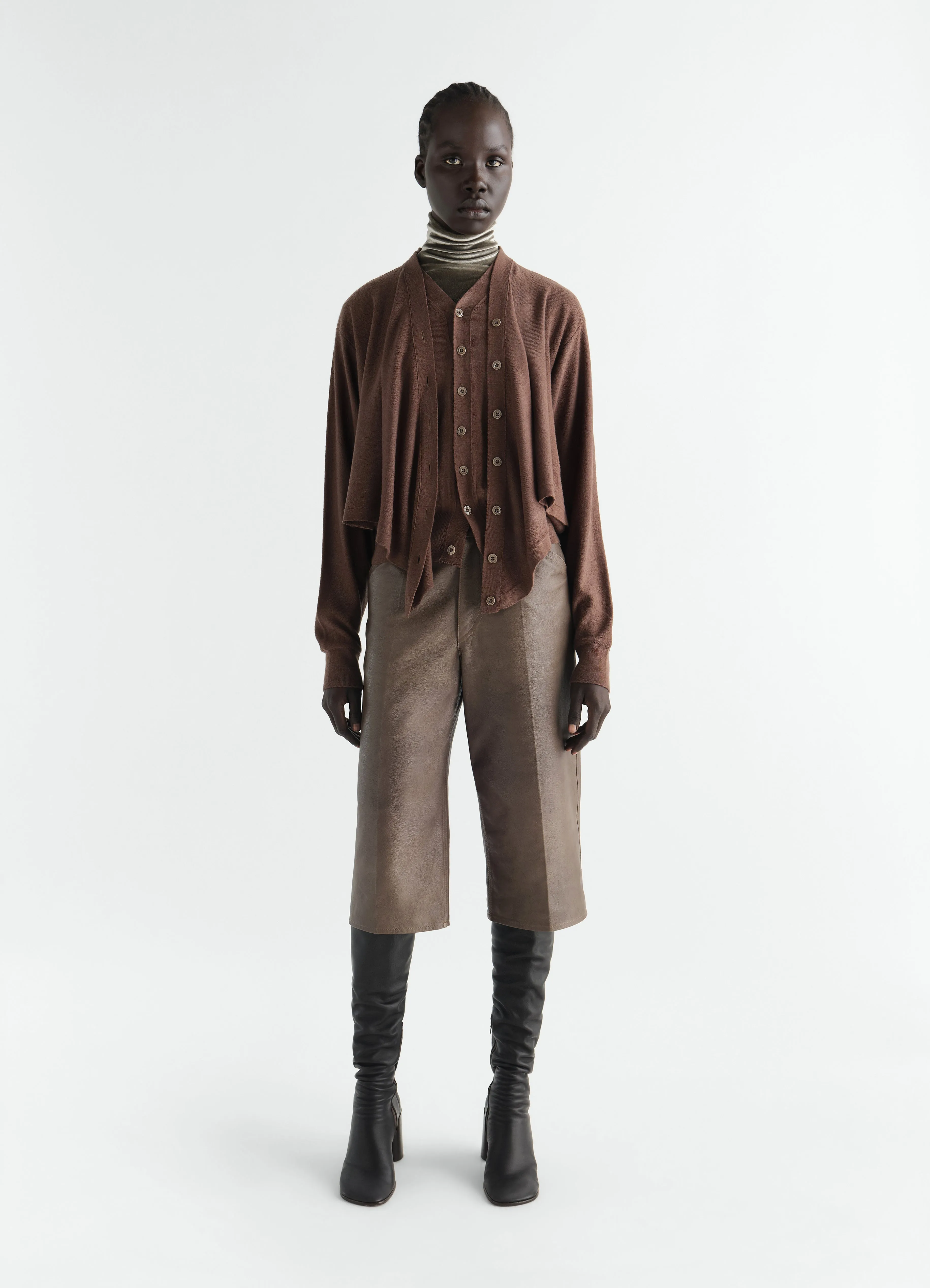TROMPE-L’ŒIL CARDIGAN IN MERINO WOOL BLEND sold by Lemaire product image thumbnail 2