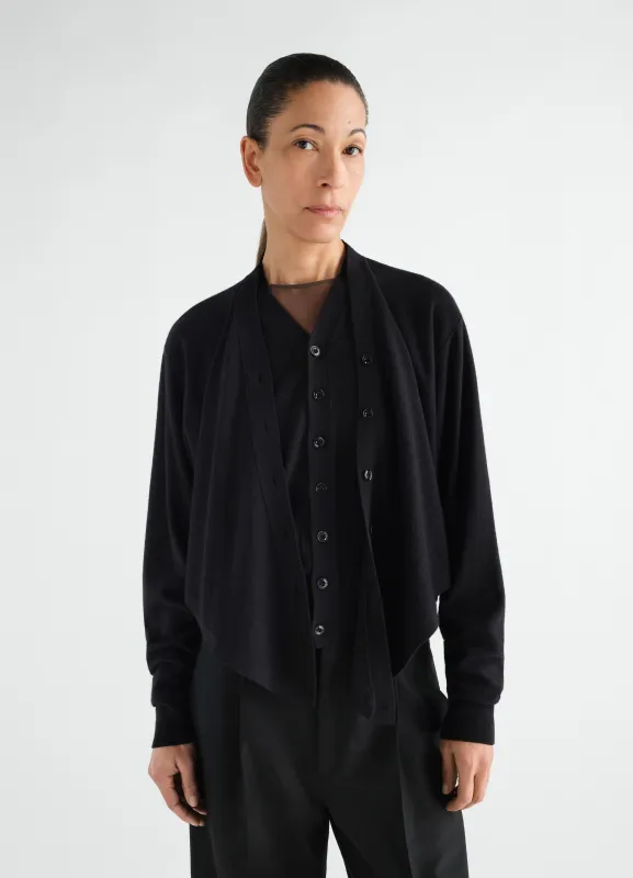 TROMPE-L’ŒIL CARDIGAN IN MERINO WOOL BLEND made by Lemaire
