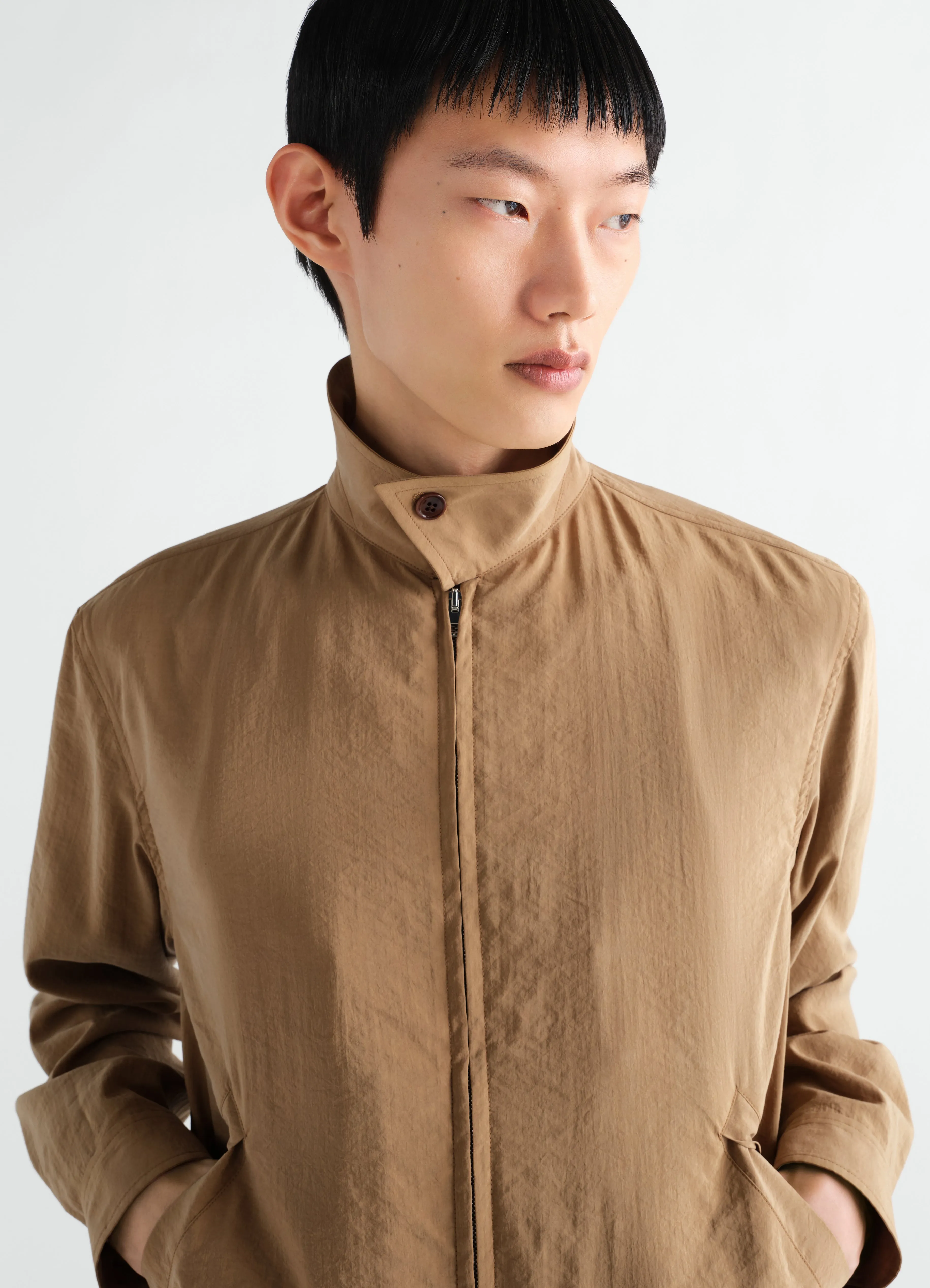 LIGHT ZIPPED BLOUSON IN DRY SILK sold by Lemaire product image thumbnail 4