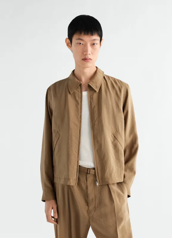 LIGHT ZIPPED BLOUSON IN DRY SILK made by Lemaire