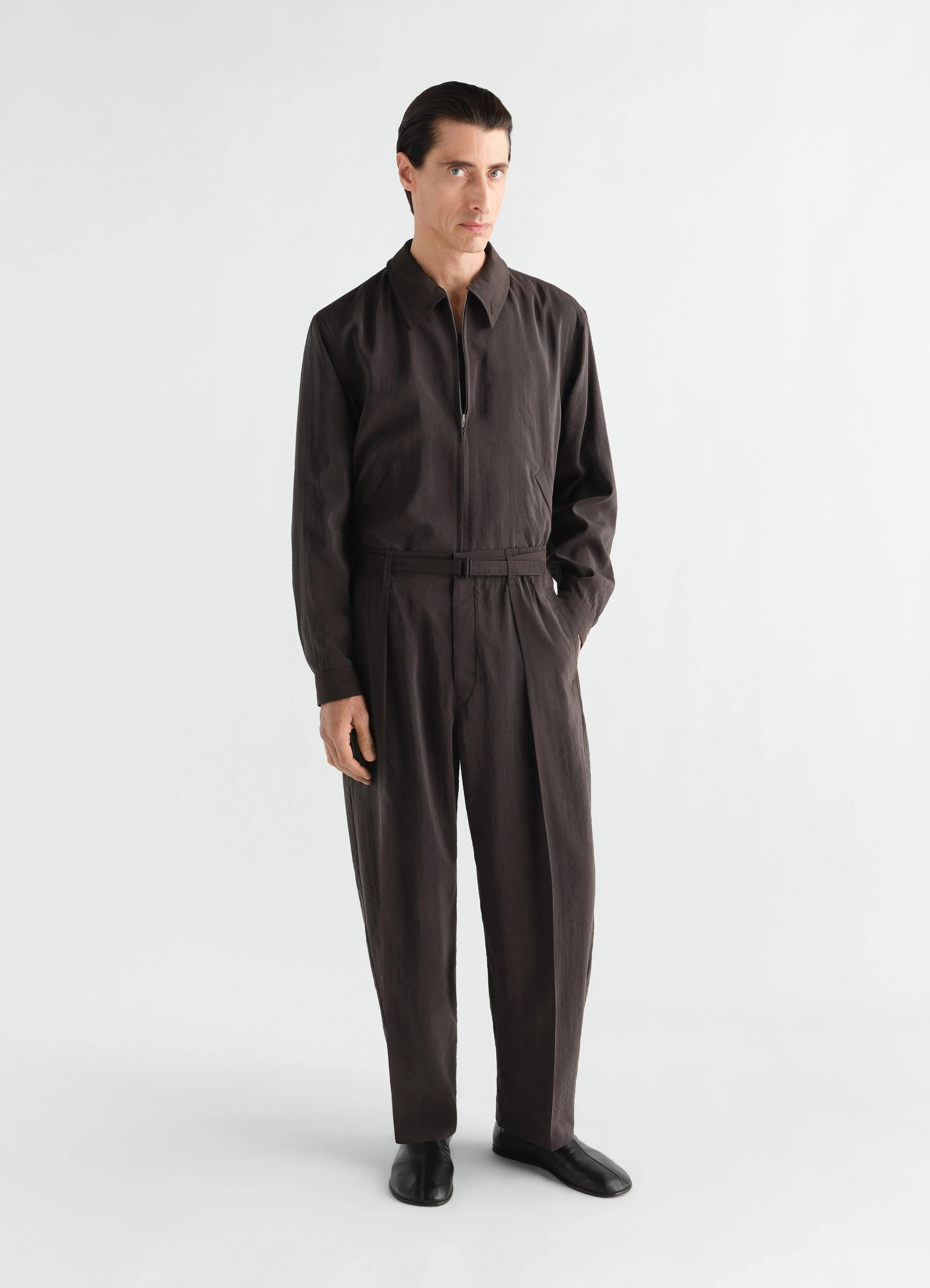 LIGHT ZIPPED BLOUSON IN DRY SILK sold by Lemaire product image thumbnail 2