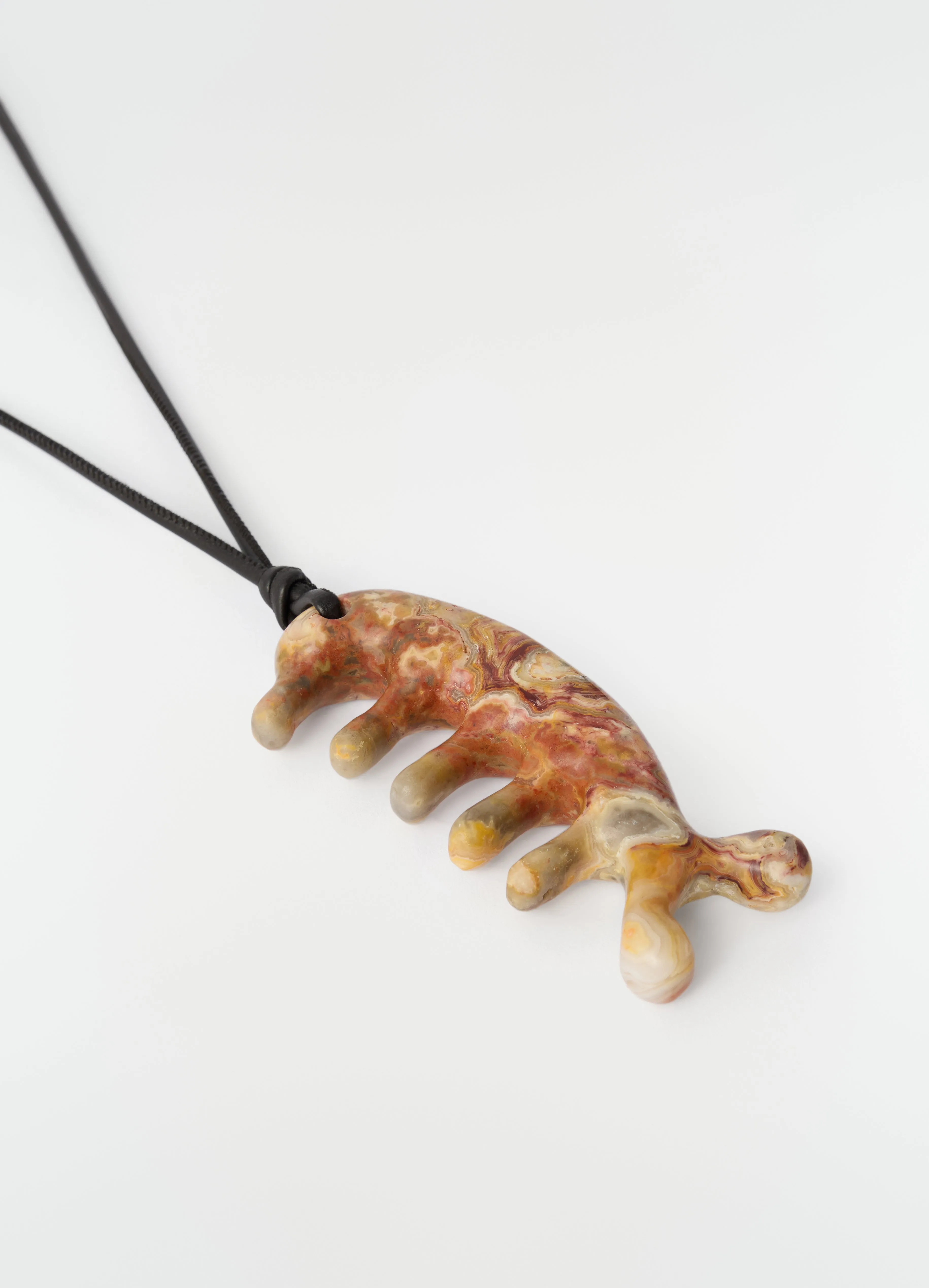 BELUGA GUA SHA NECKLACE IN YELLOW JASPER sold by Lemaire product image thumbnail 4