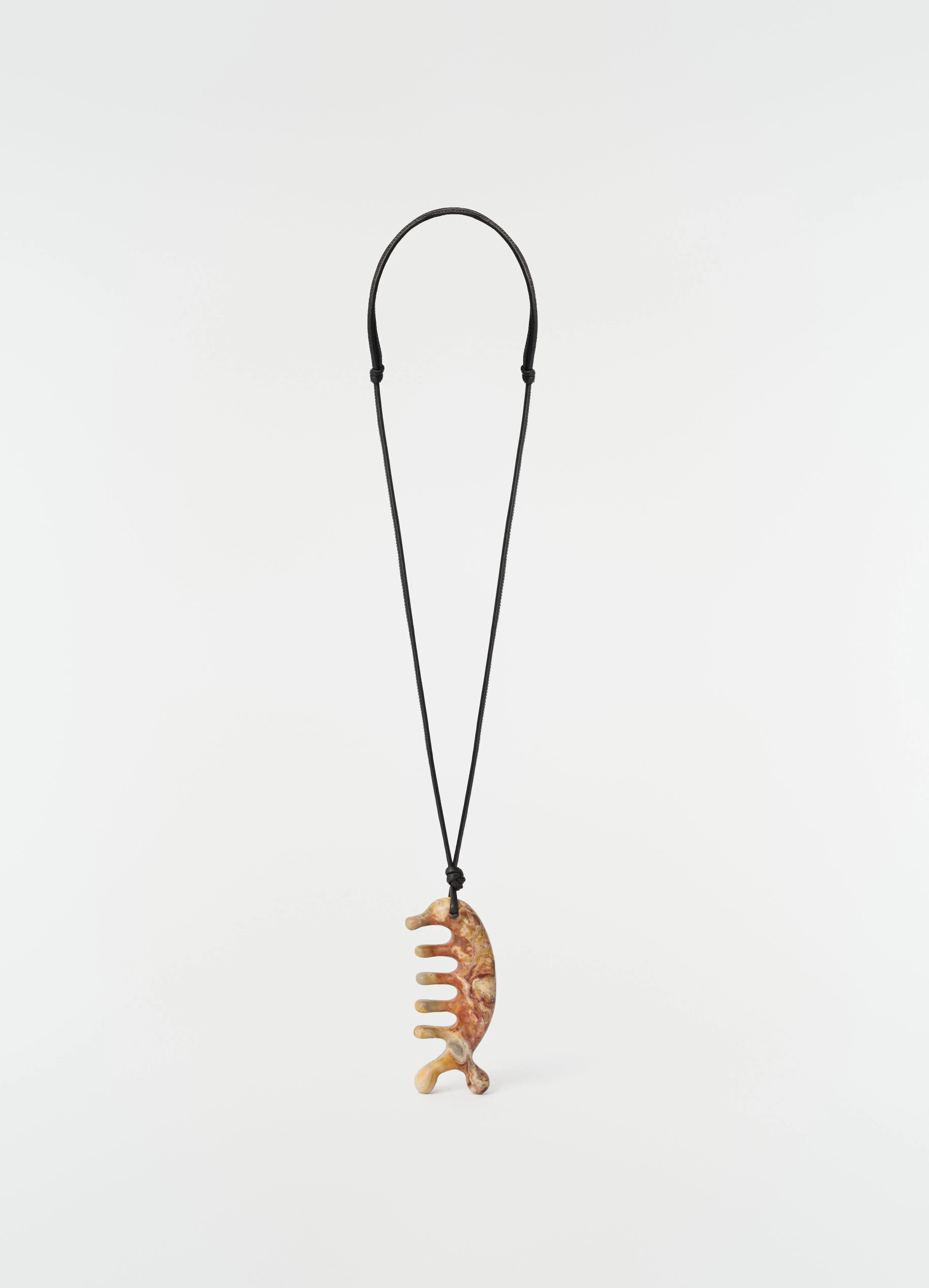 BELUGA GUA SHA NECKLACE IN YELLOW JASPER sold by Lemaire