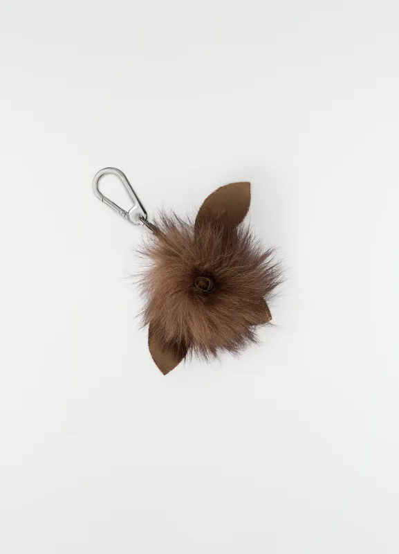 FUZZY ROSE BROOCH IN LAMBSKIN SHEARLING made by Lemaire