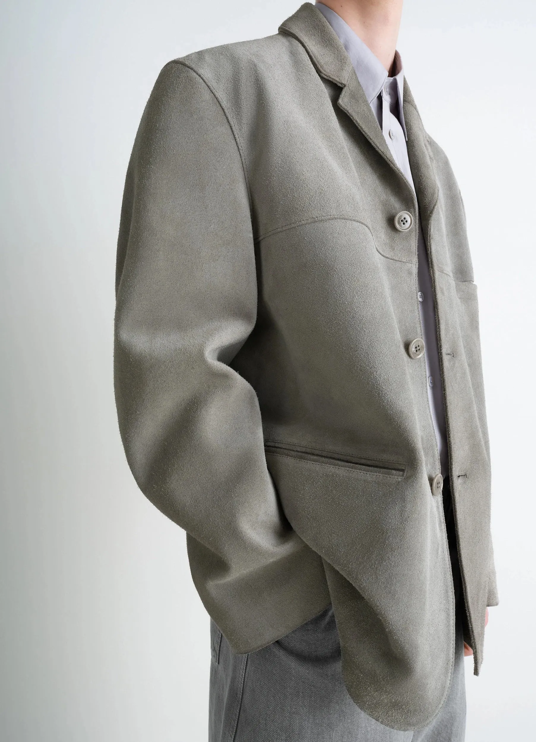 SUEDE SINGLE BREASTED JACKET sold by Lemaire product image thumbnail 5