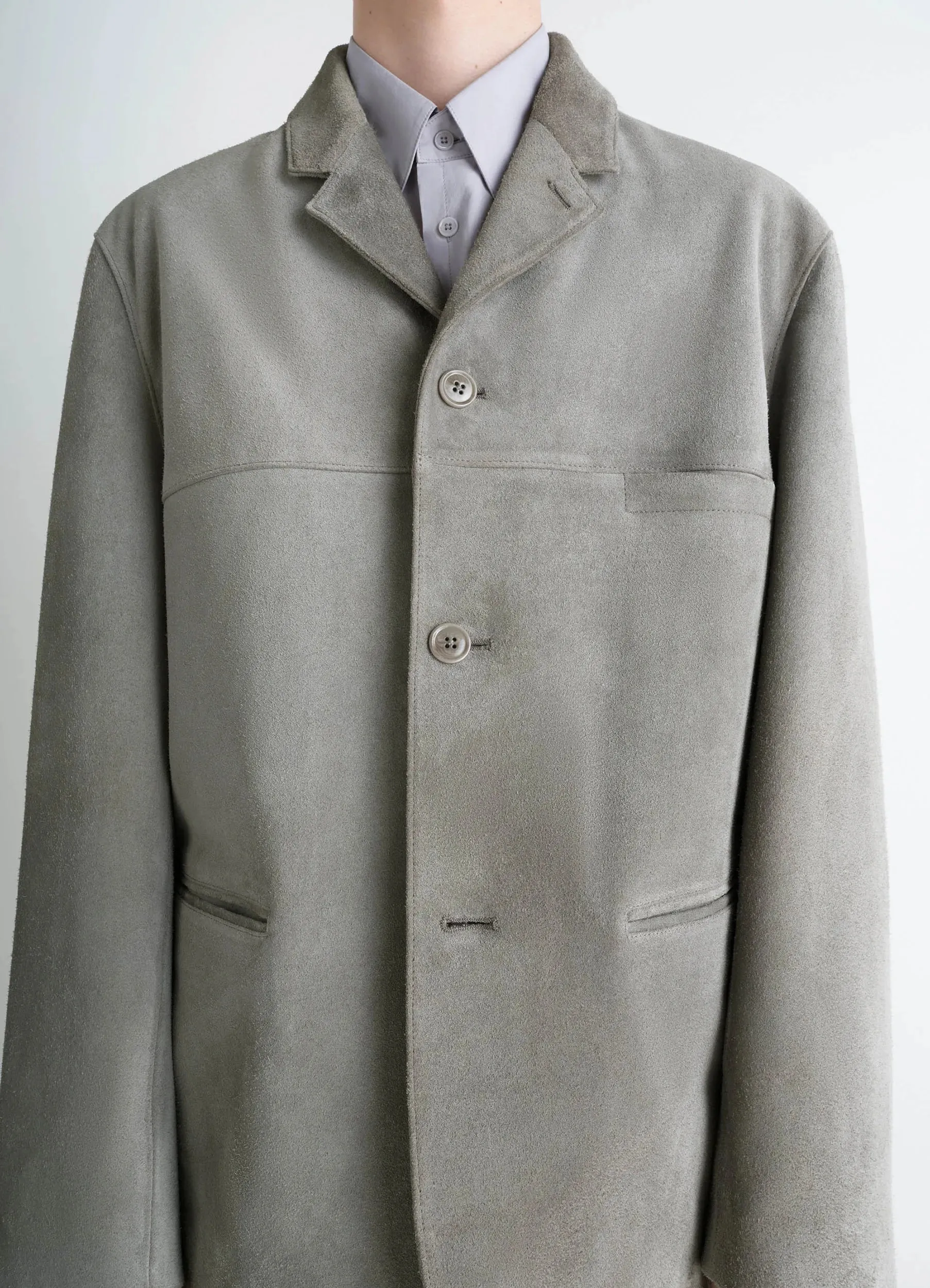 SUEDE SINGLE BREASTED JACKET sold by Lemaire product image thumbnail 4