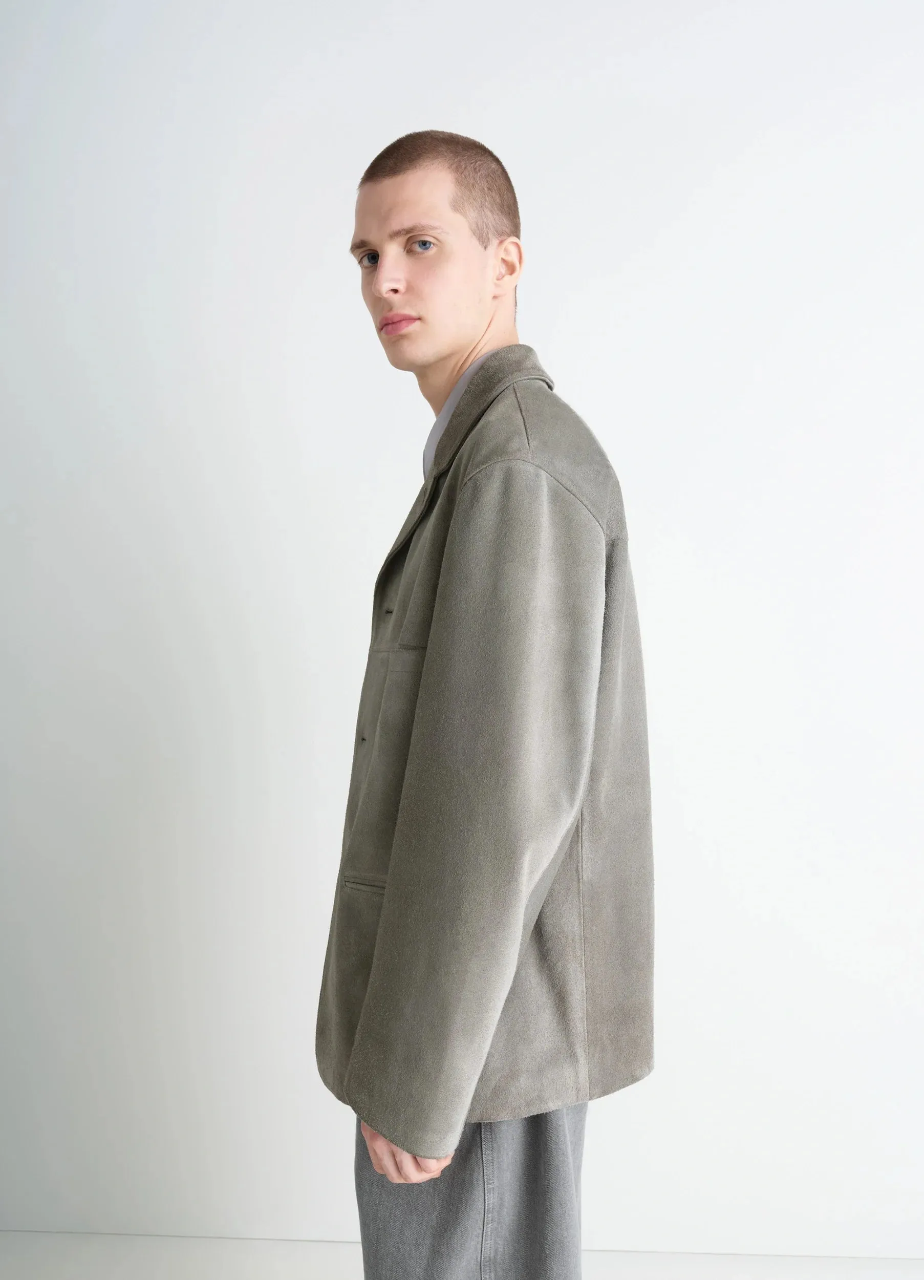 SUEDE SINGLE BREASTED JACKET sold by Lemaire product image thumbnail 3