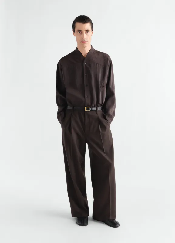 SINGLE-PLEAT TAILORED PANTS IN TROPICAL WOOL BLEND made by Lemaire
