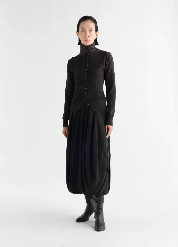 BALLOON SKIRT IN SILK CREPE DE CHINE made by Lemaire
