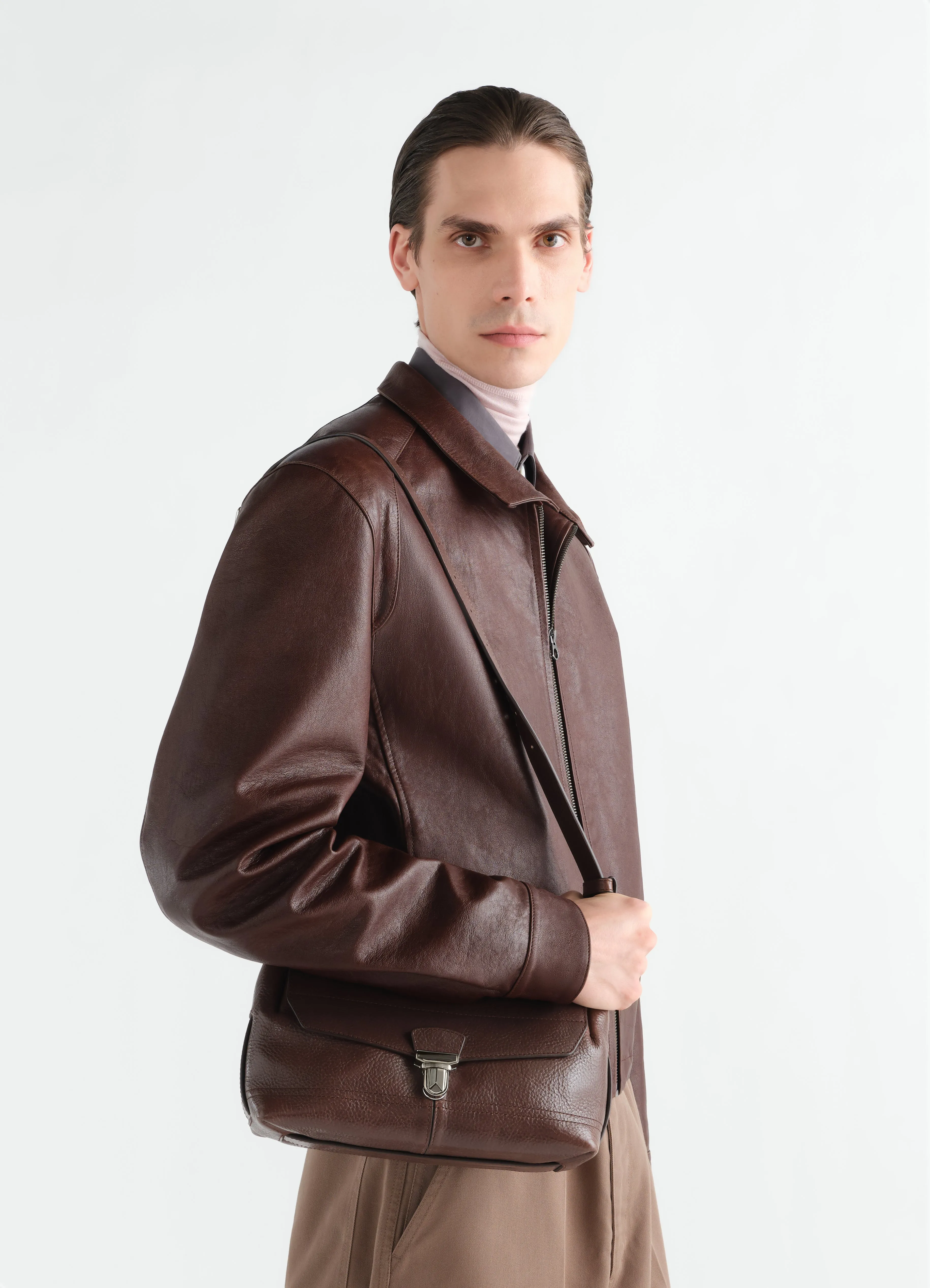 SMALL GEAR BAG IN LEATHER sold by Lemaire product image thumbnail 3