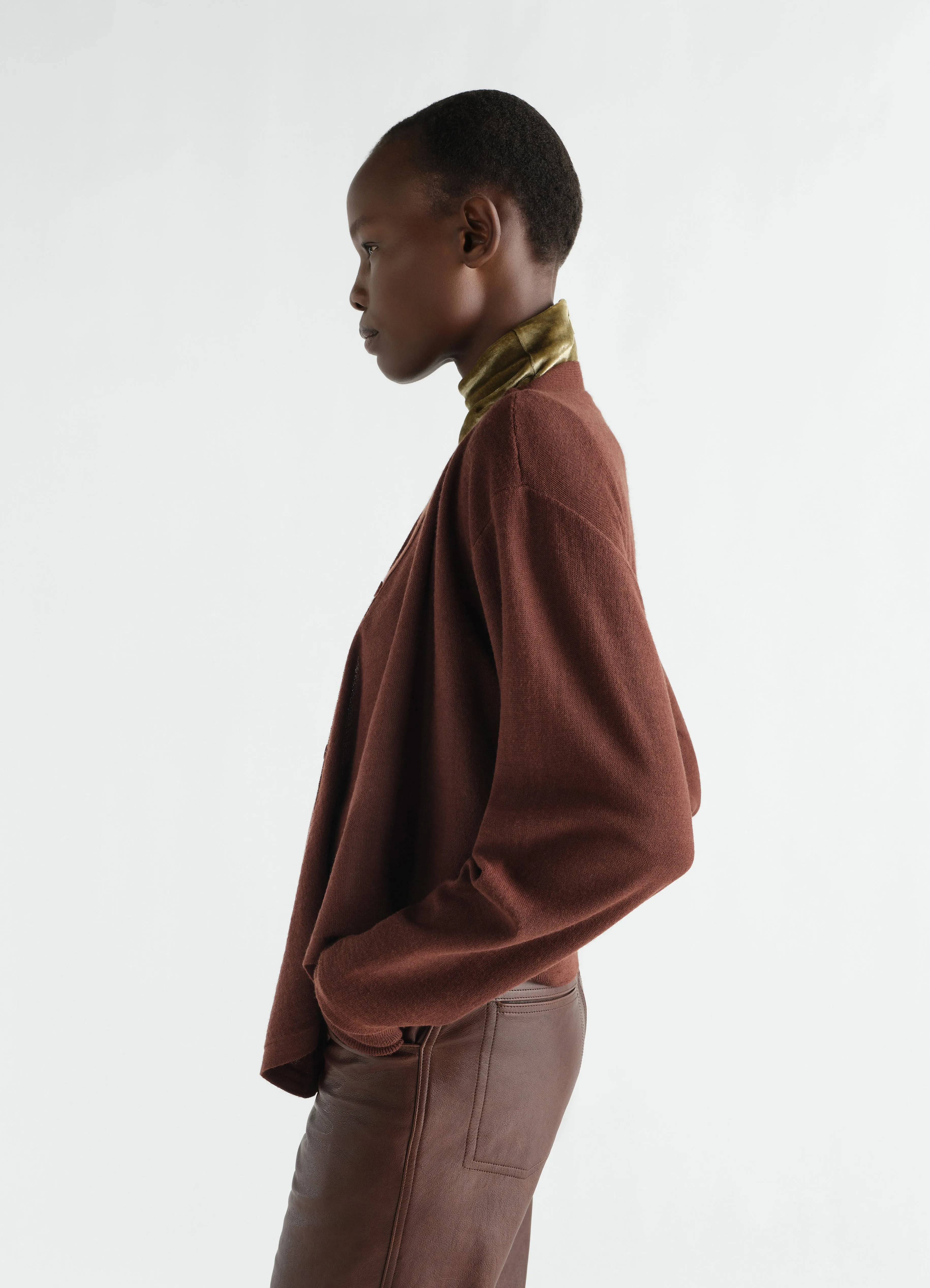 TROMPE L'OEIL CARDIGAN IN MERINO BLEND sold by Lemaire product image thumbnail 3