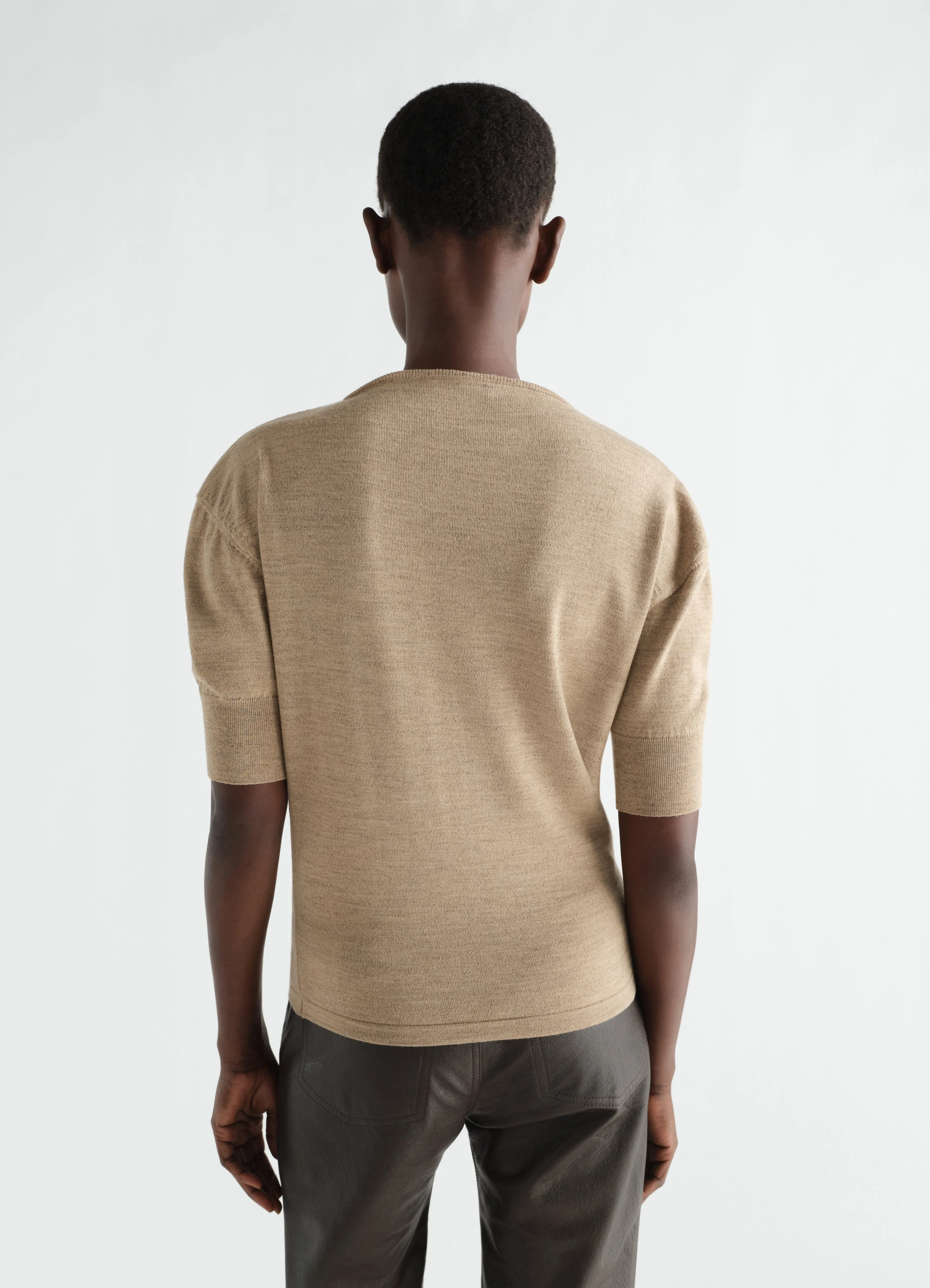 SHORT-SLEEVE SWEATER IN FINE MERINO WOOL sold by Lemaire product image thumbnail 5