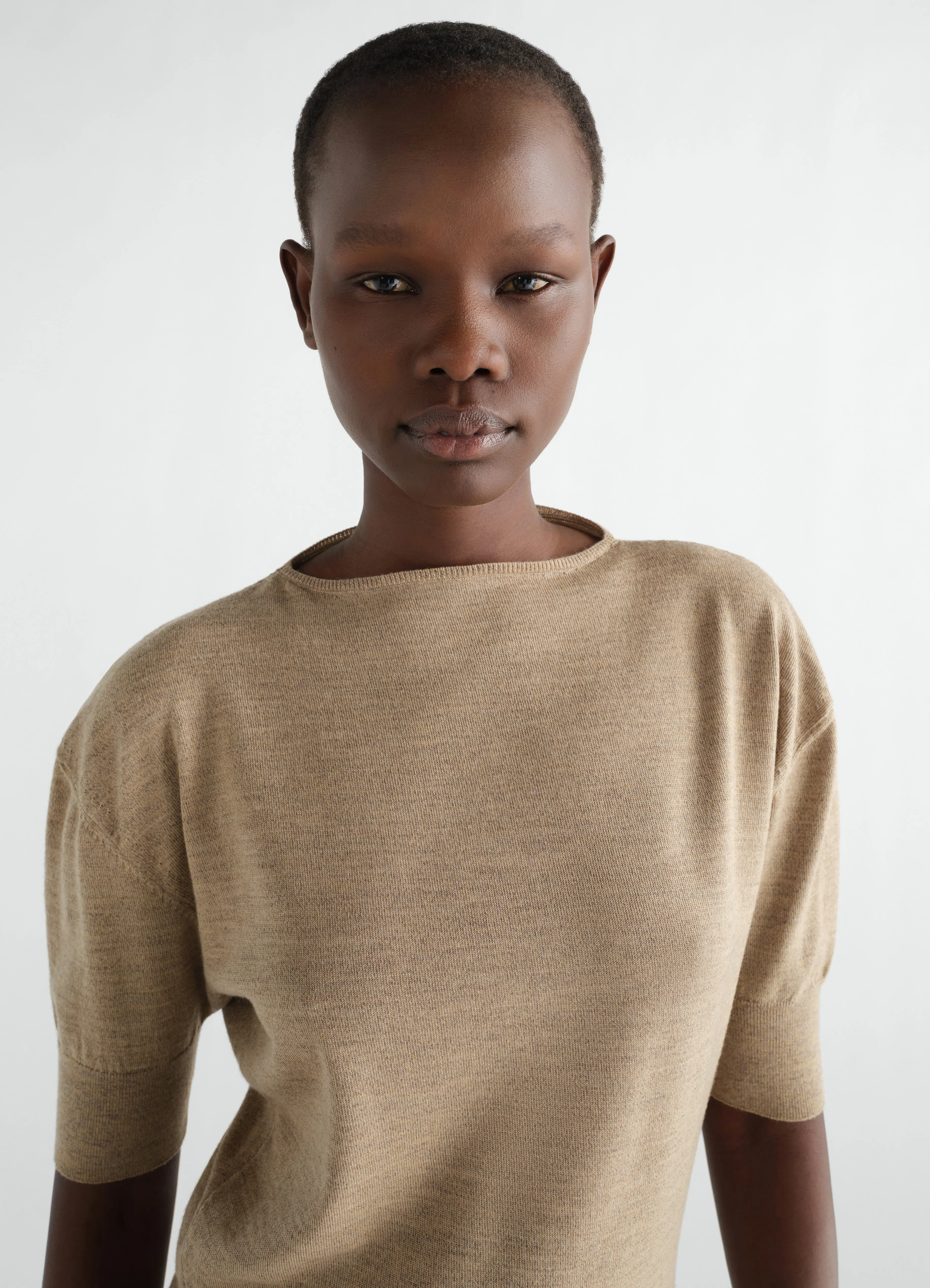 SHORT-SLEEVE SWEATER IN FINE MERINO WOOL sold by Lemaire product image thumbnail 4