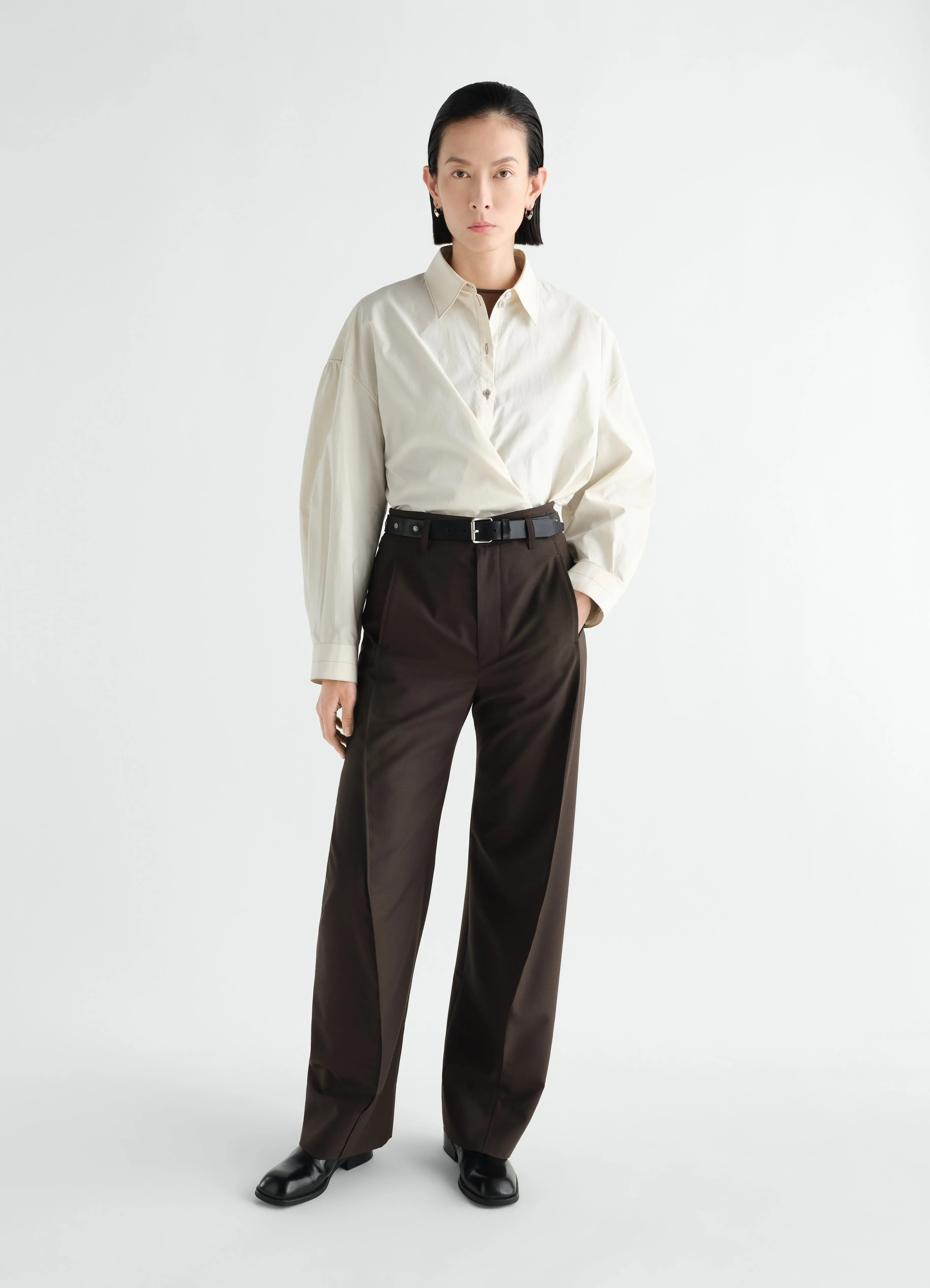 BAGGY PANTS IN TROPICAL WOOL BLEND sold by Lemaire