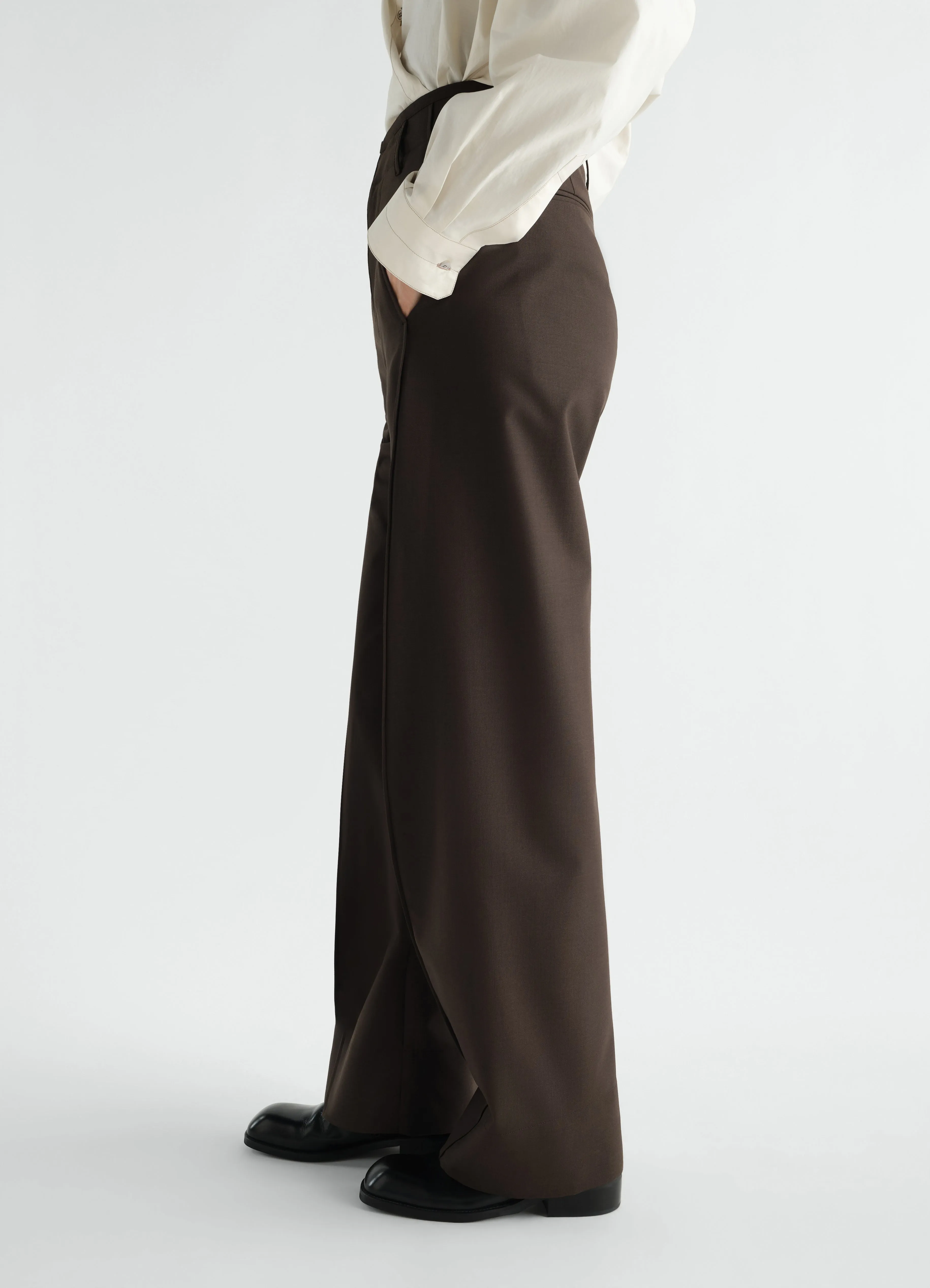 BAGGY PANTS IN TROPICAL WOOL BLEND sold by Lemaire product image thumbnail 5