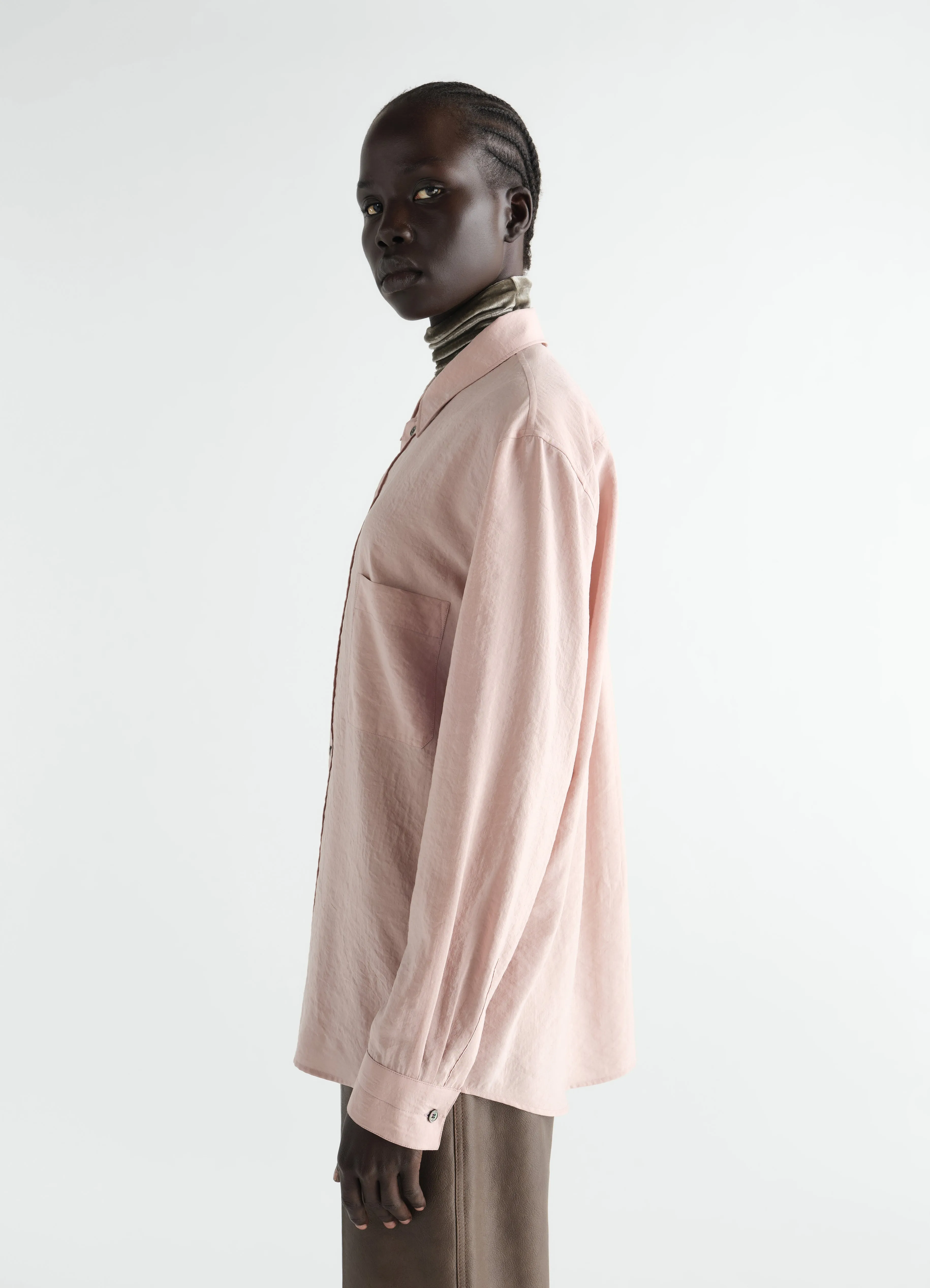STRAIGHT SHIRT IN DRY SILK sold by Lemaire product image thumbnail 3