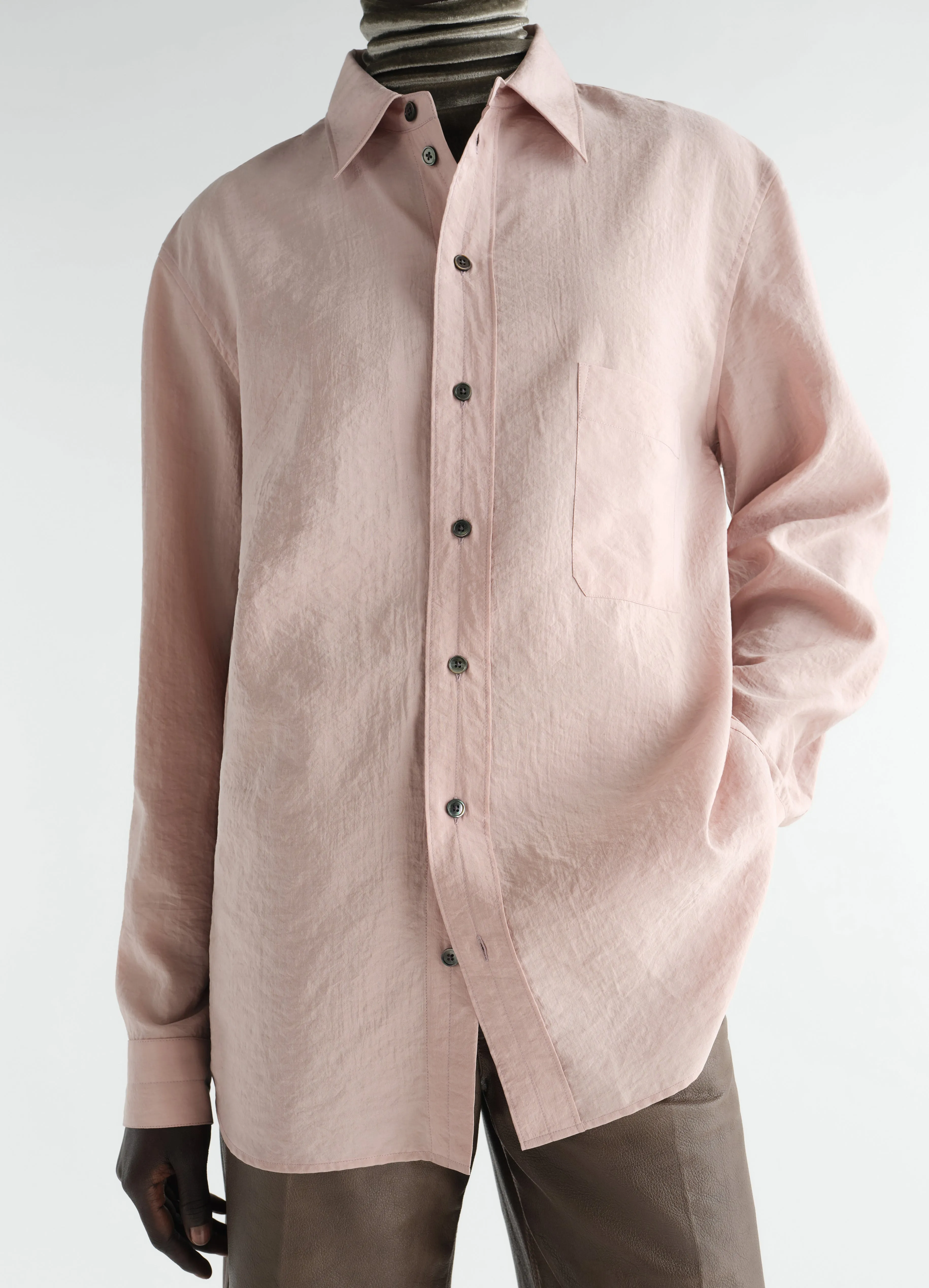 STRAIGHT SHIRT IN DRY SILK sold by Lemaire product image thumbnail 4