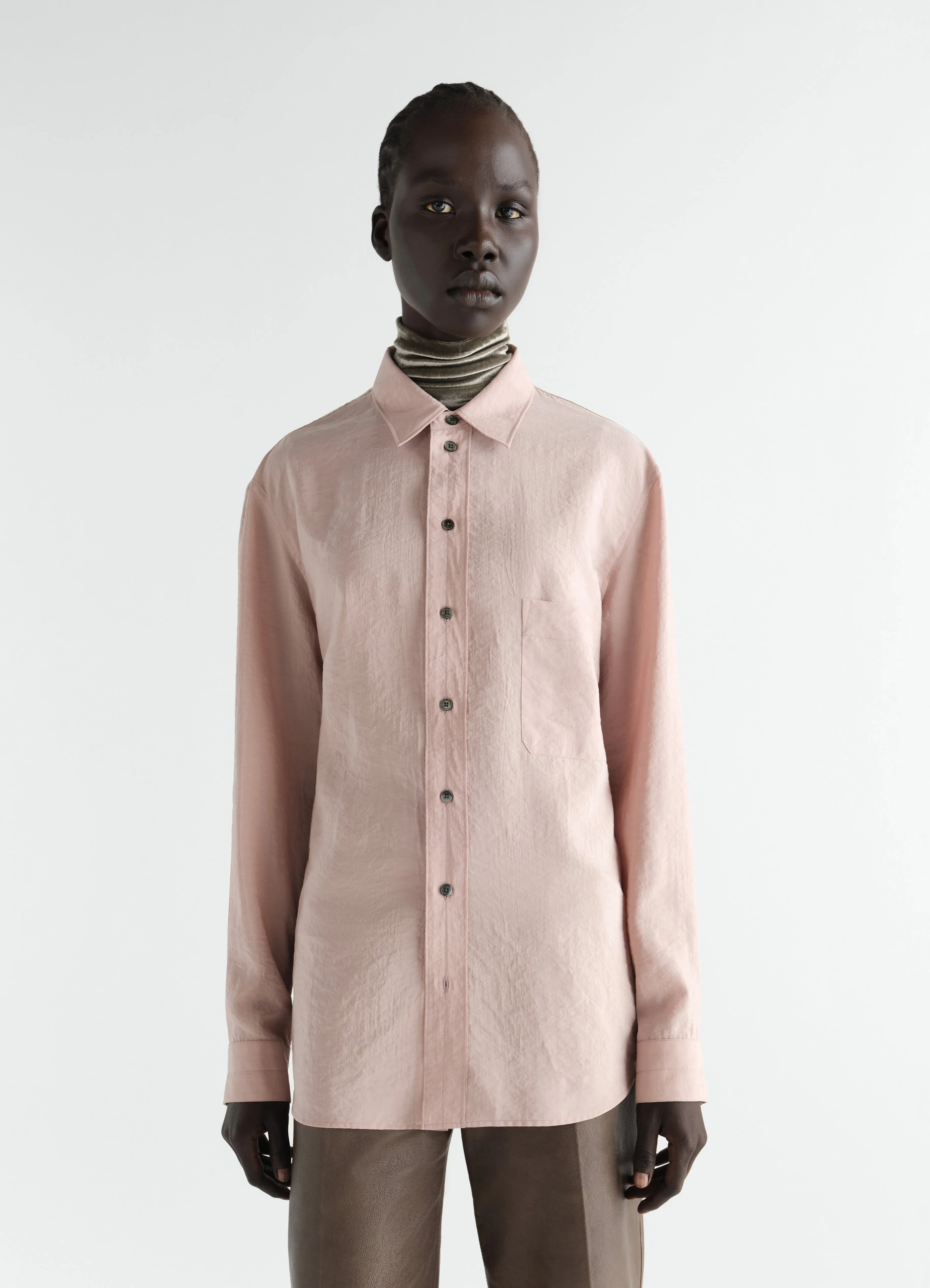 STRAIGHT SHIRT IN DRY SILK sold by Lemaire
