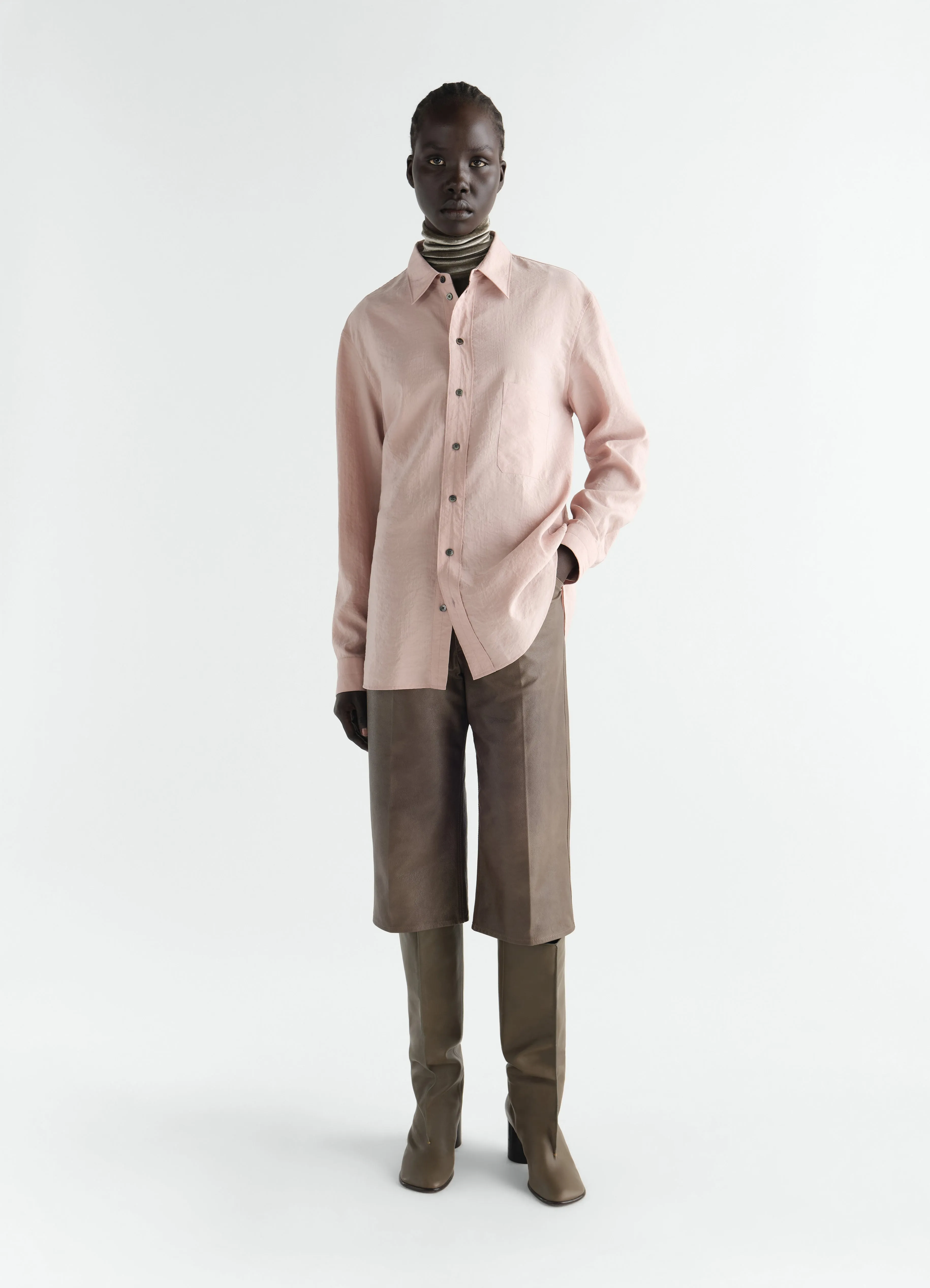 STRAIGHT SHIRT IN DRY SILK sold by Lemaire product image thumbnail 2