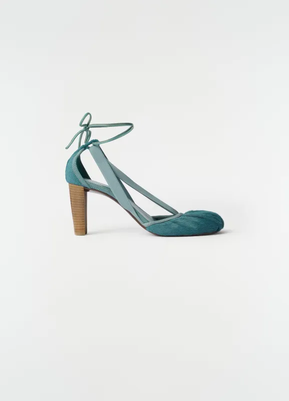 80 MM PEDILLE HEELED BALLERINAS IN PONY-STYLE LEATHER made by Lemaire