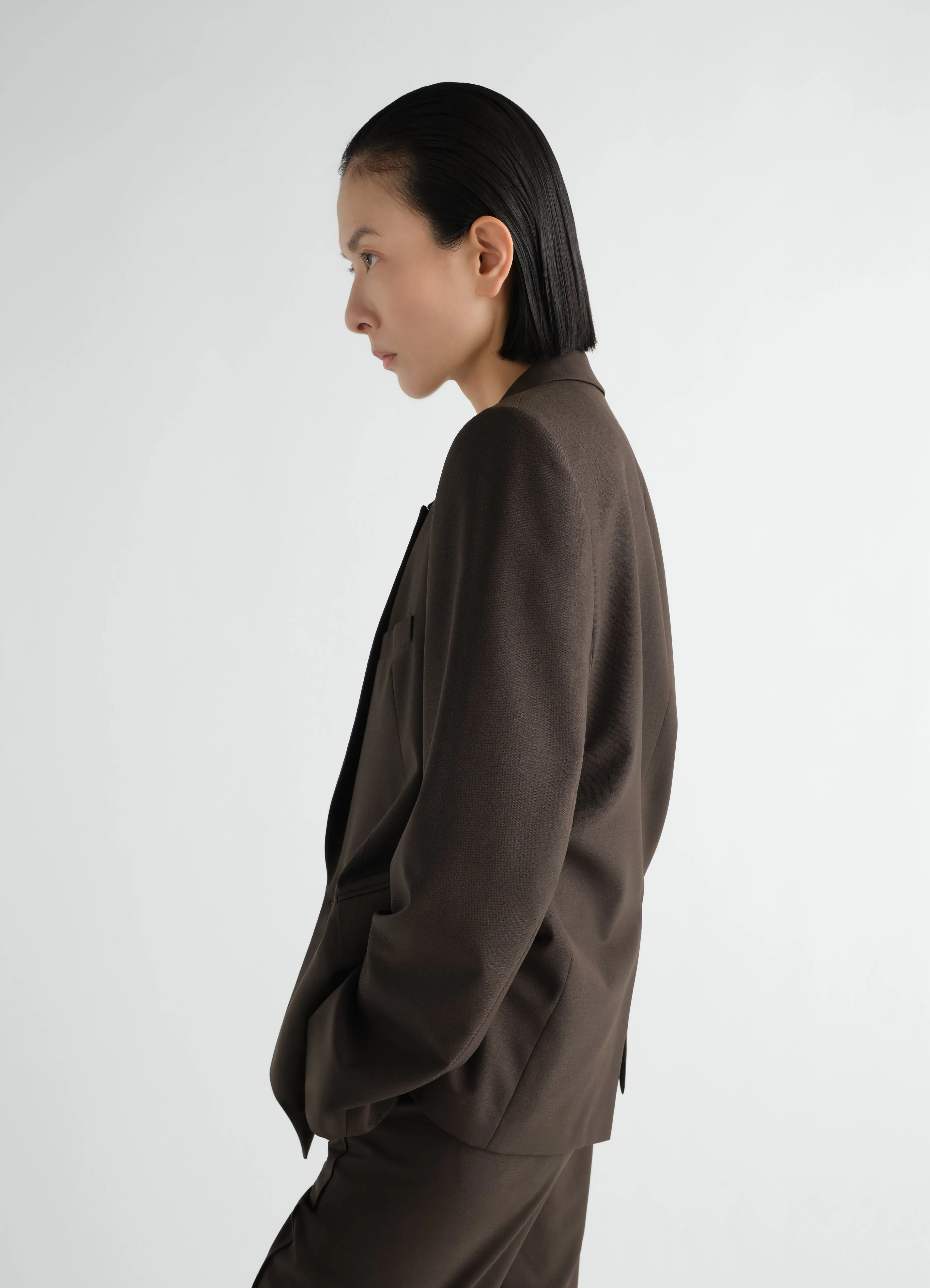 DOUBLE-BREASTED TAILORED JACKET IN TROPICAL WOOL BLEND sold by Lemaire product image thumbnail 4