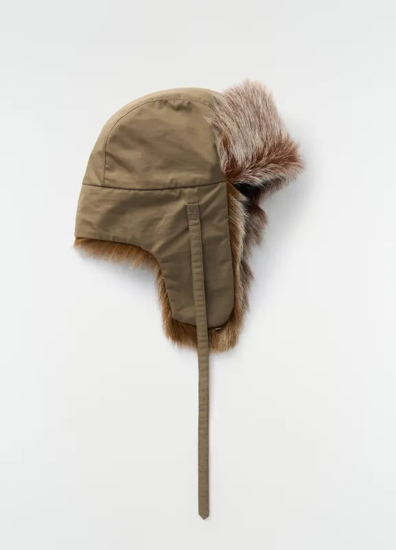 FUZZY CHAPKA IN LONG-HAIR GOAT LEATHER made by Lemaire