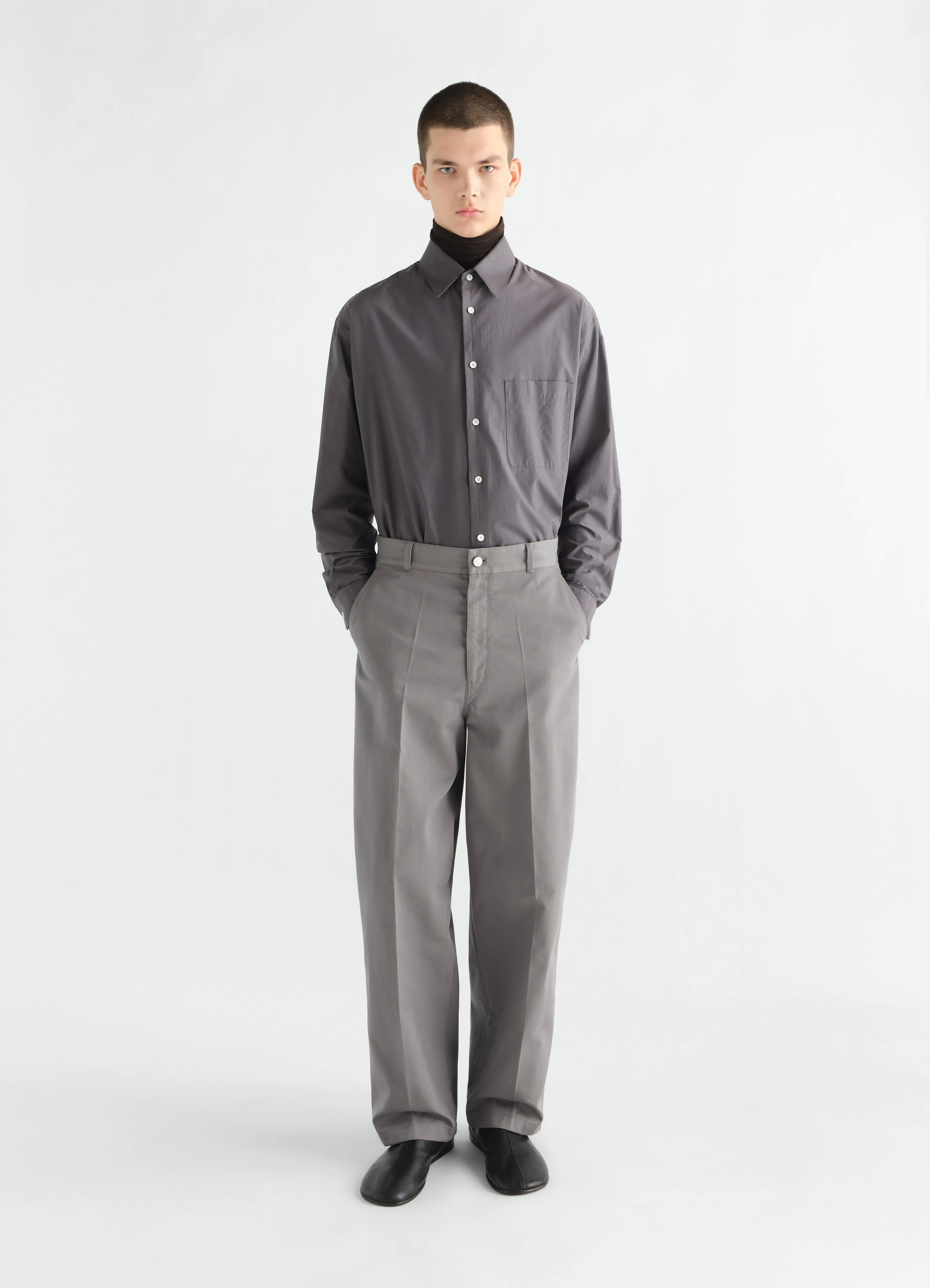 BARREL PANTS IN POLYCOTTON TWILL sold by Lemaire