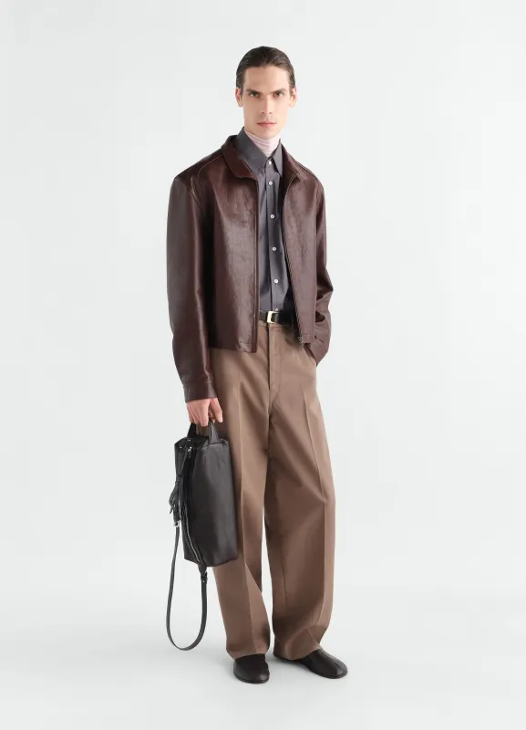BARREL PANTS IN POLYCOTTON TWILL made by Lemaire