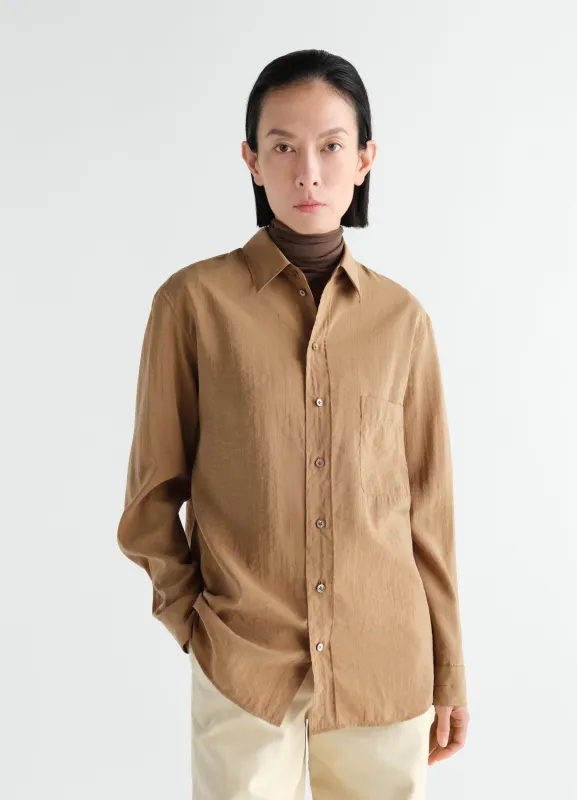 STRAIGHT SHIRT IN DRY SILK made by Lemaire