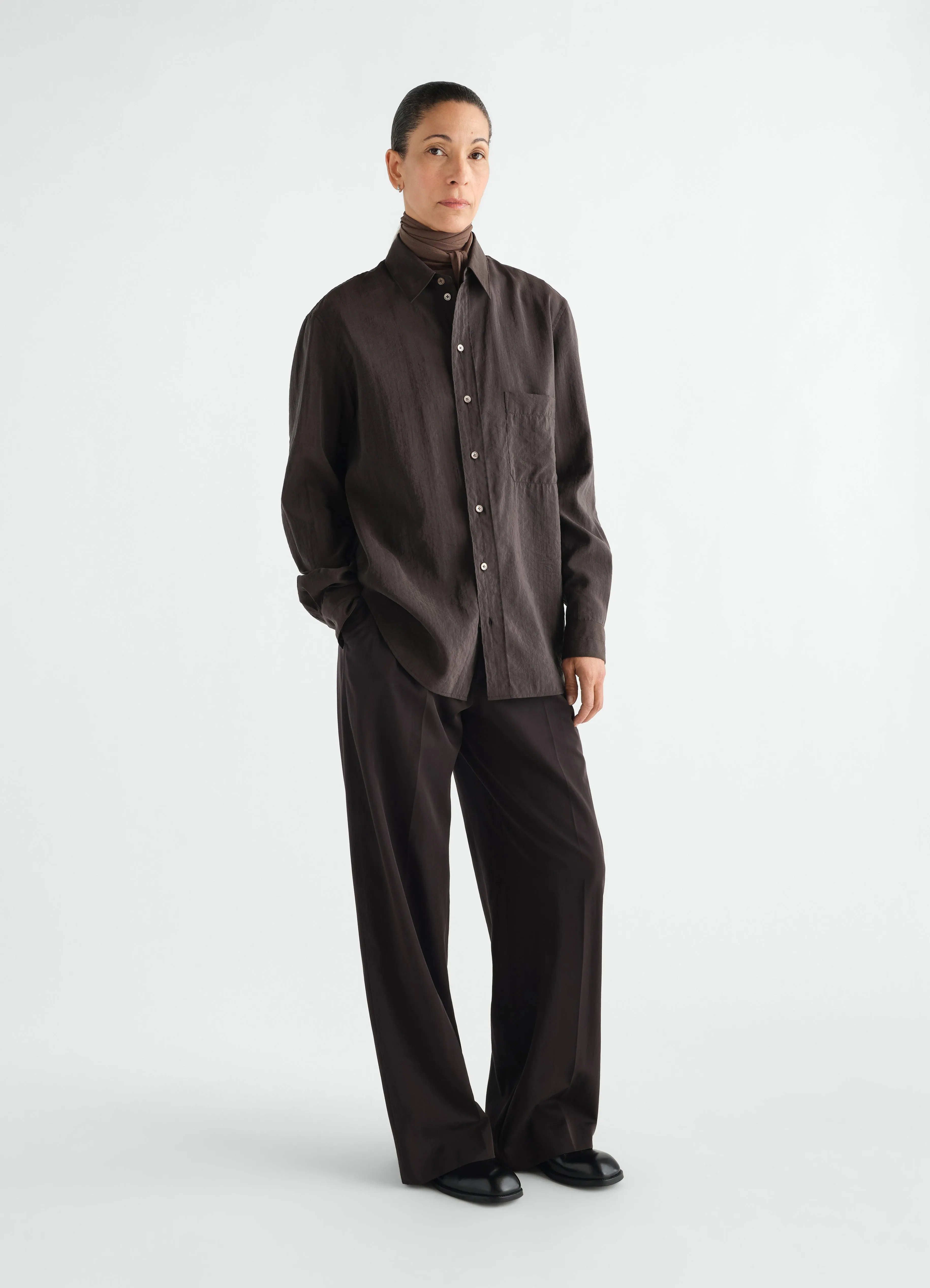 STRAIGHT SHIRT IN DRY SILK sold by Lemaire product image thumbnail 2