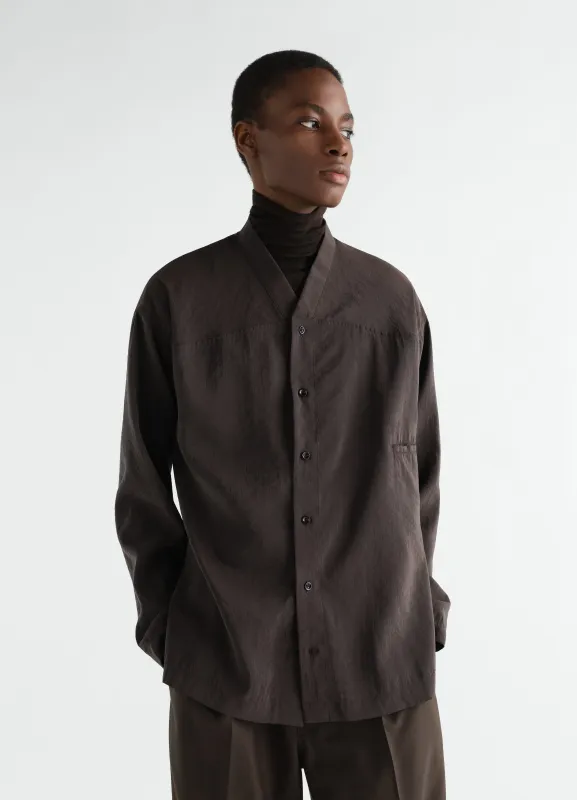 V-NECK SHIRT IN DRY SILK made by Lemaire