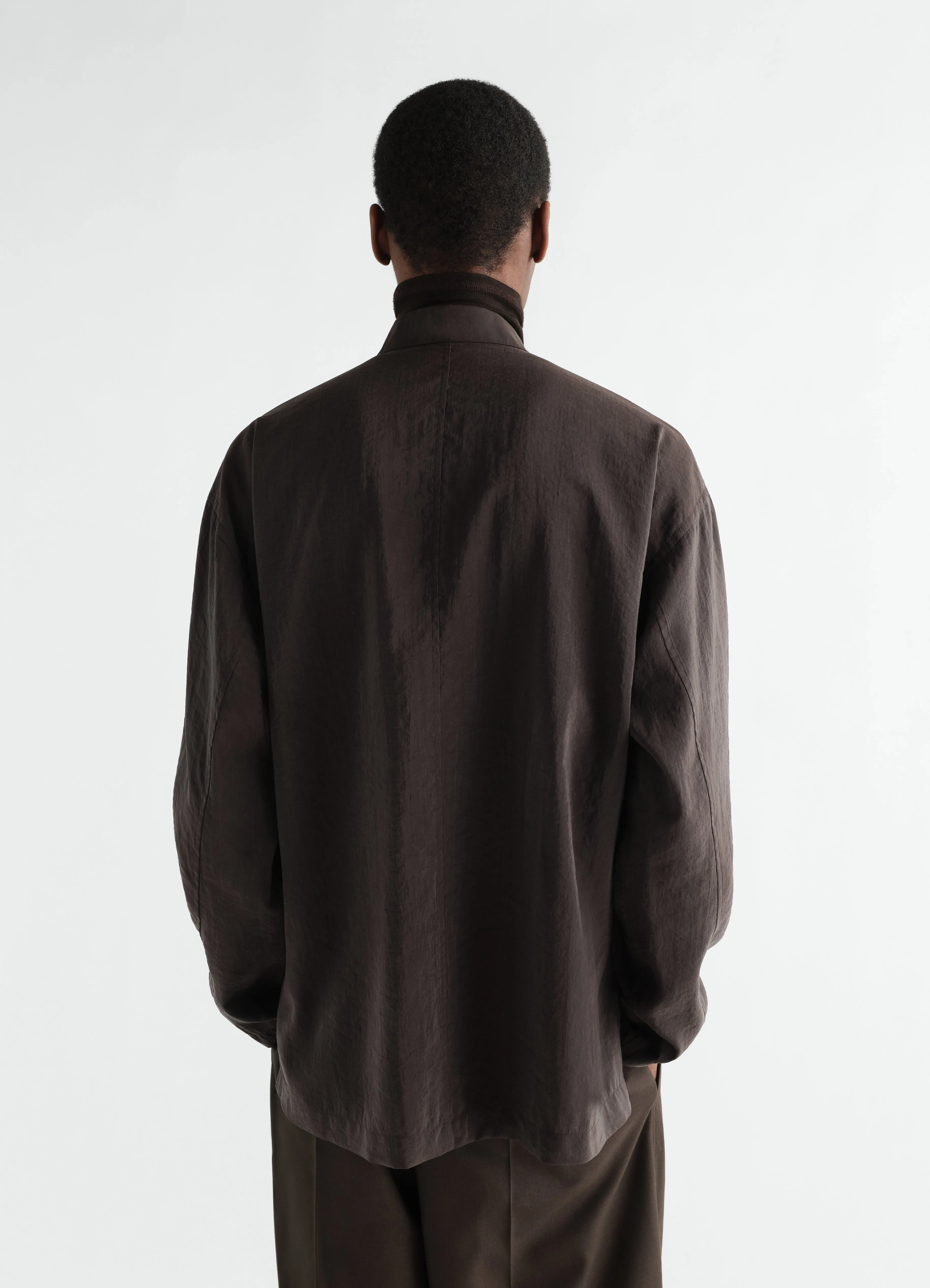 V-NECK SHIRT IN DRY SILK sold by Lemaire product image thumbnail 5
