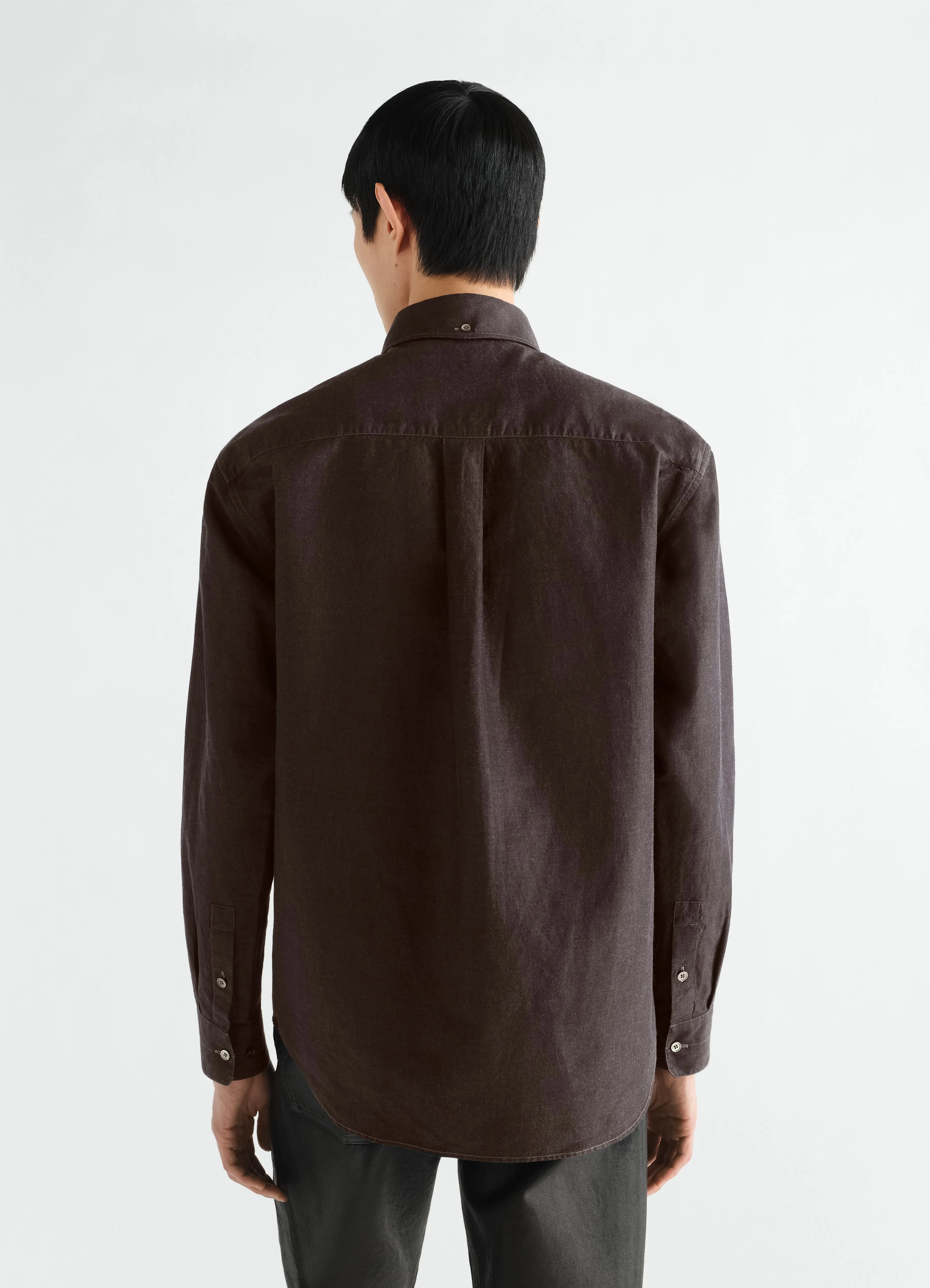 BUTTON DOWN SHIRT IN COTTON LINEN CHAMBRAY sold by Lemaire product image thumbnail 5