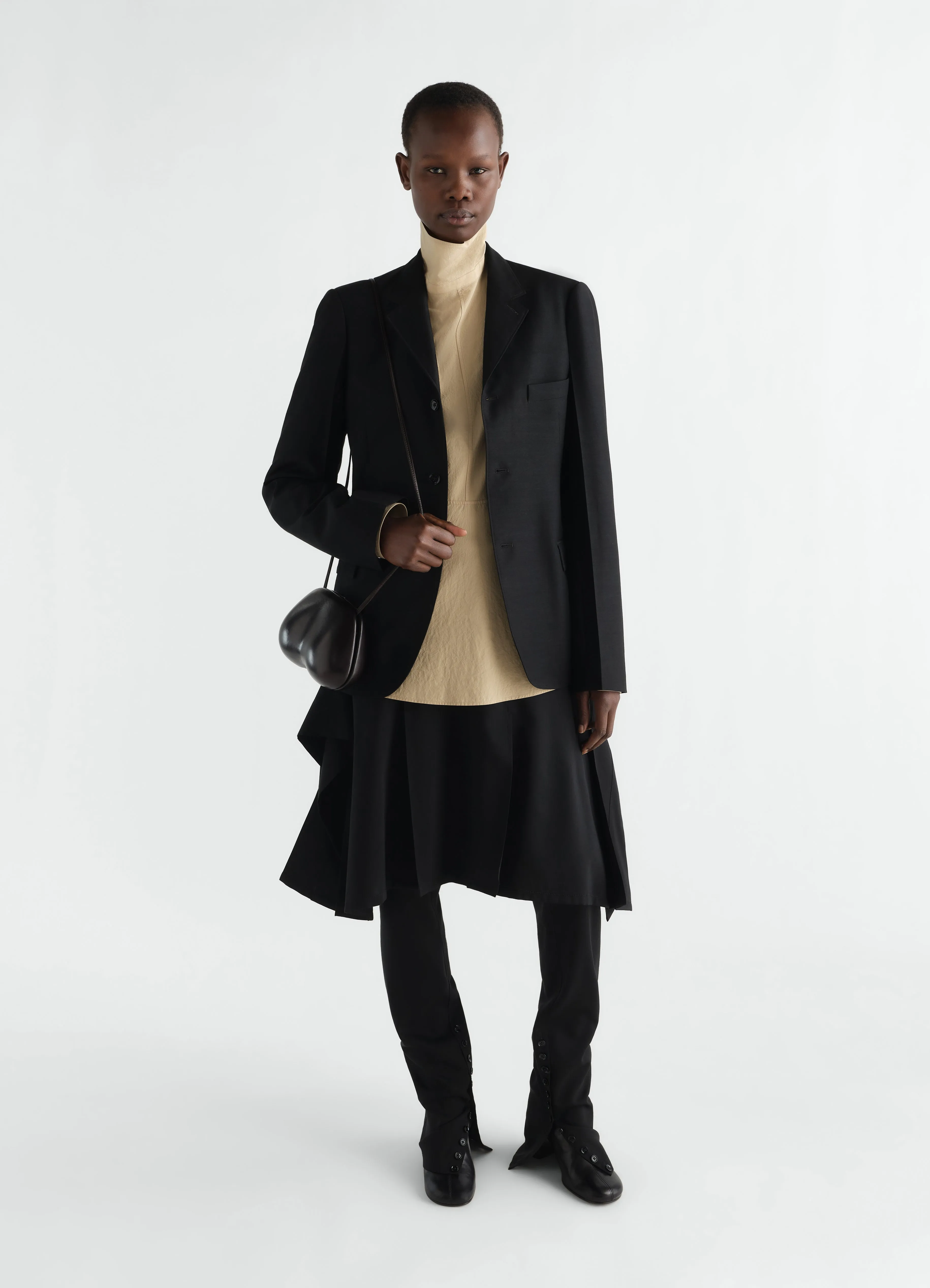 PLASTRON TOP WITH SNAPS IN CREPE COTTON sold by Lemaire product image thumbnail 2