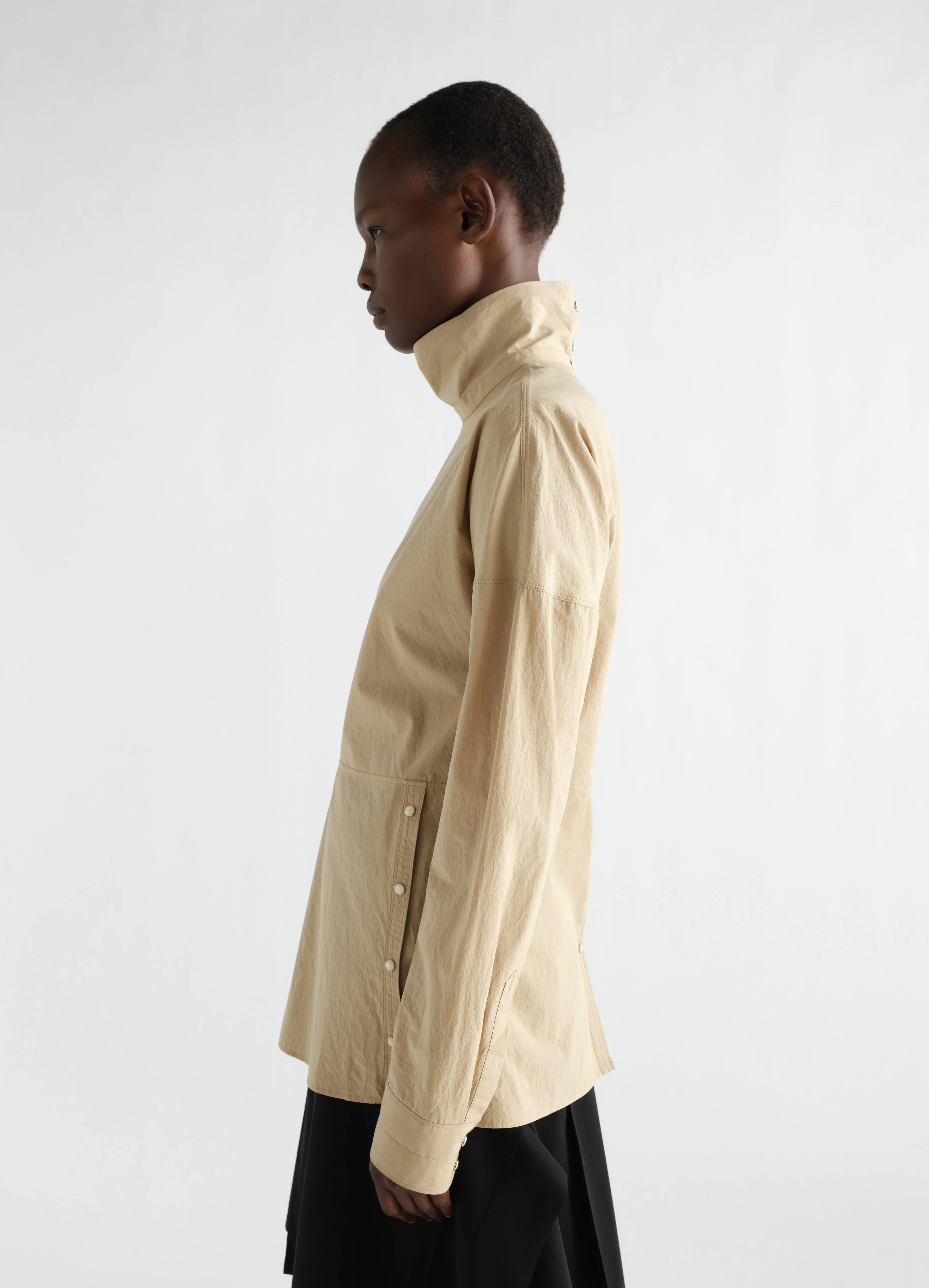 PLASTRON TOP WITH SNAPS IN CREPE COTTON sold by Lemaire product image thumbnail 3