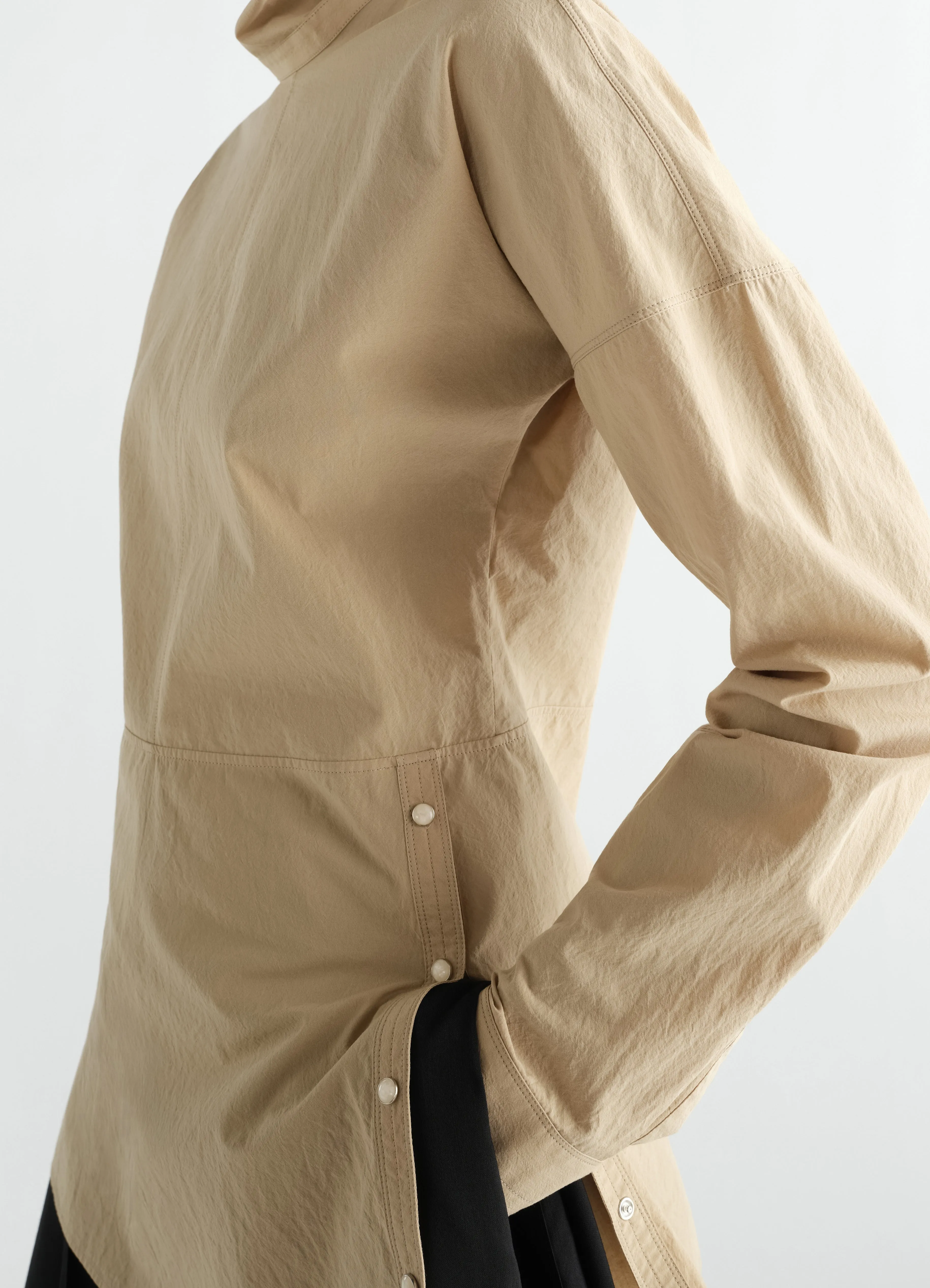 PLASTRON TOP WITH SNAPS IN CREPE COTTON sold by Lemaire product image thumbnail 4