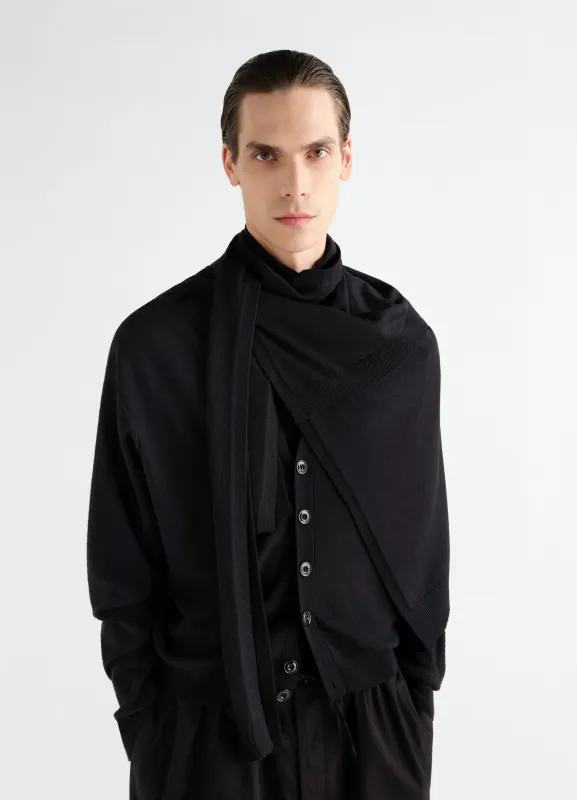 TROMPE L'OEIL SCARF IN MERINO BLEND made by Lemaire