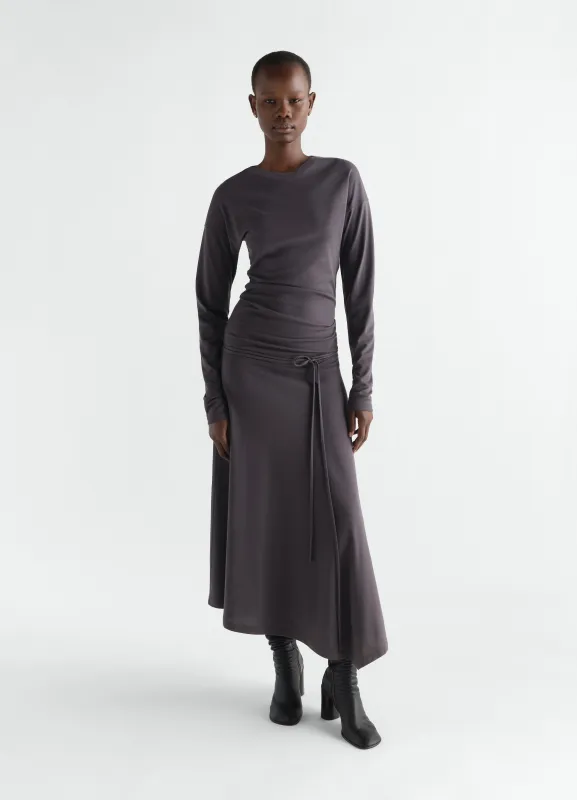 LONG SLEEVE FLUID DRESS IN SILKY CREPE JERSEY made by Lemaire