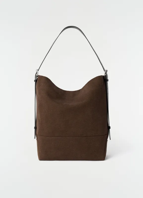 BELTED TOTE BAG IN ECO HEAVY COTTON CANVAS made by Lemaire