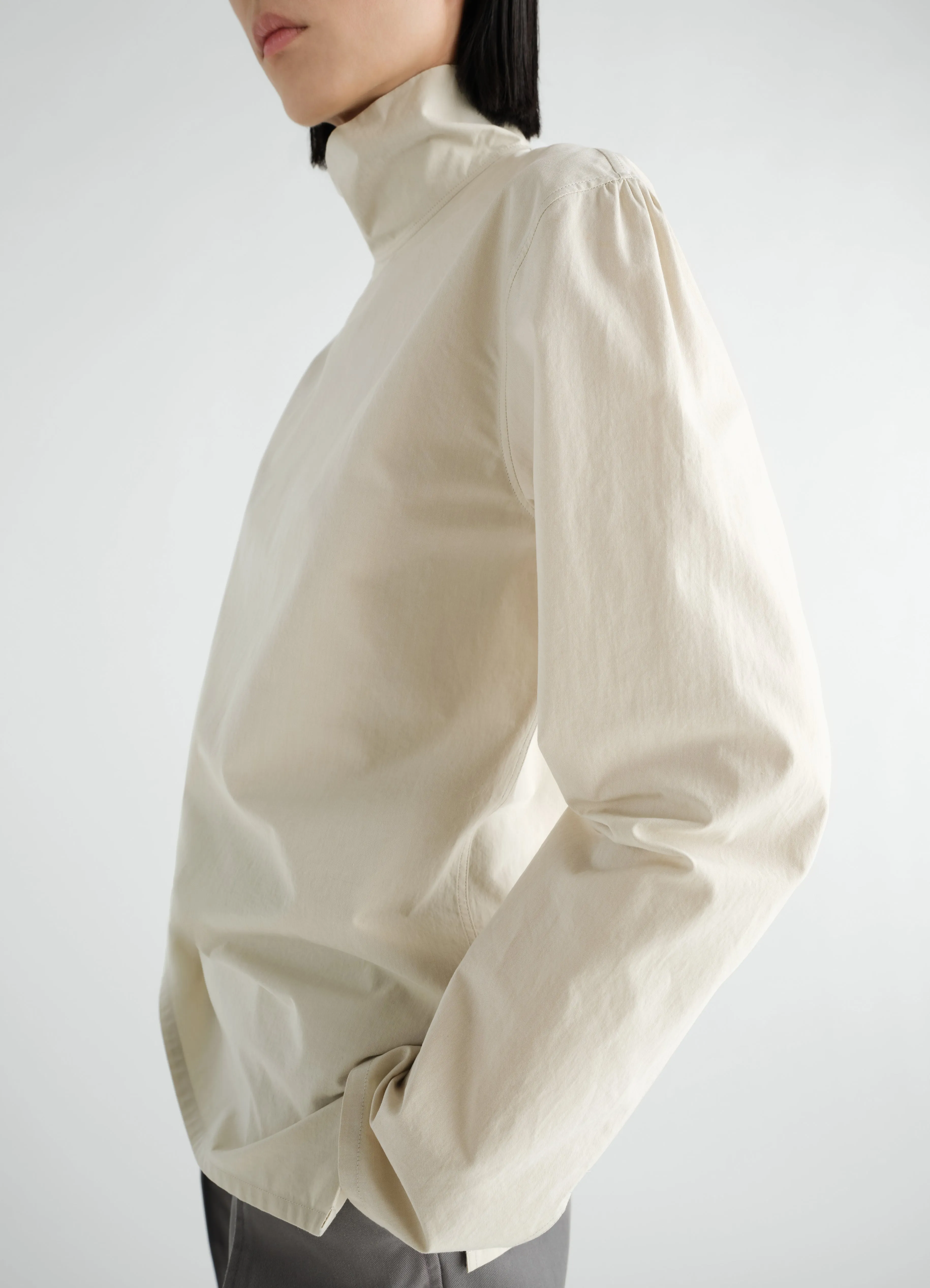 HIGH NECK TOP IN LIGHT COTTON CHAMBRAY sold by Lemaire product image thumbnail 5