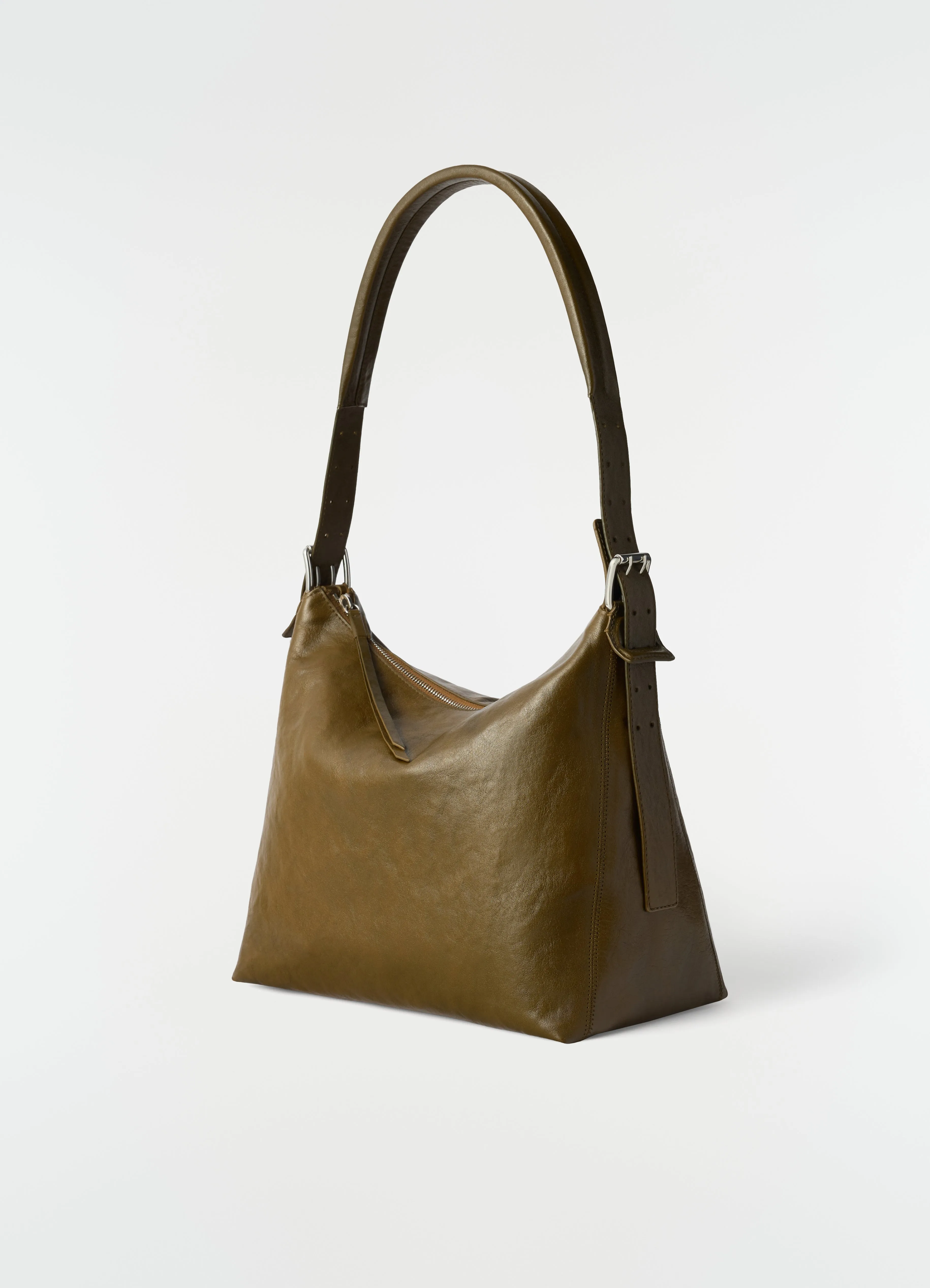 SMALL BELTED HOBO BAG IN PAPER LUX LEATHER sold by Lemaire product image thumbnail 4